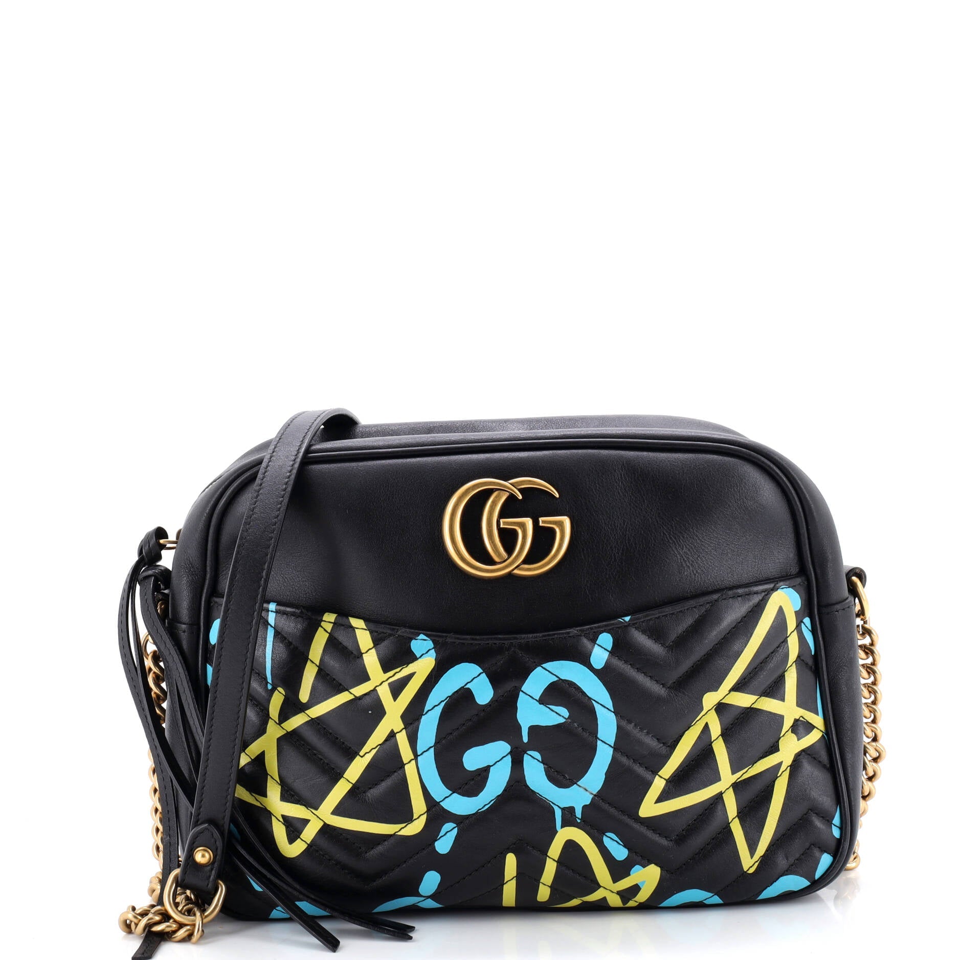 GG Marmont Shoulder Bag GucciGhost Matelasse Leather Medium