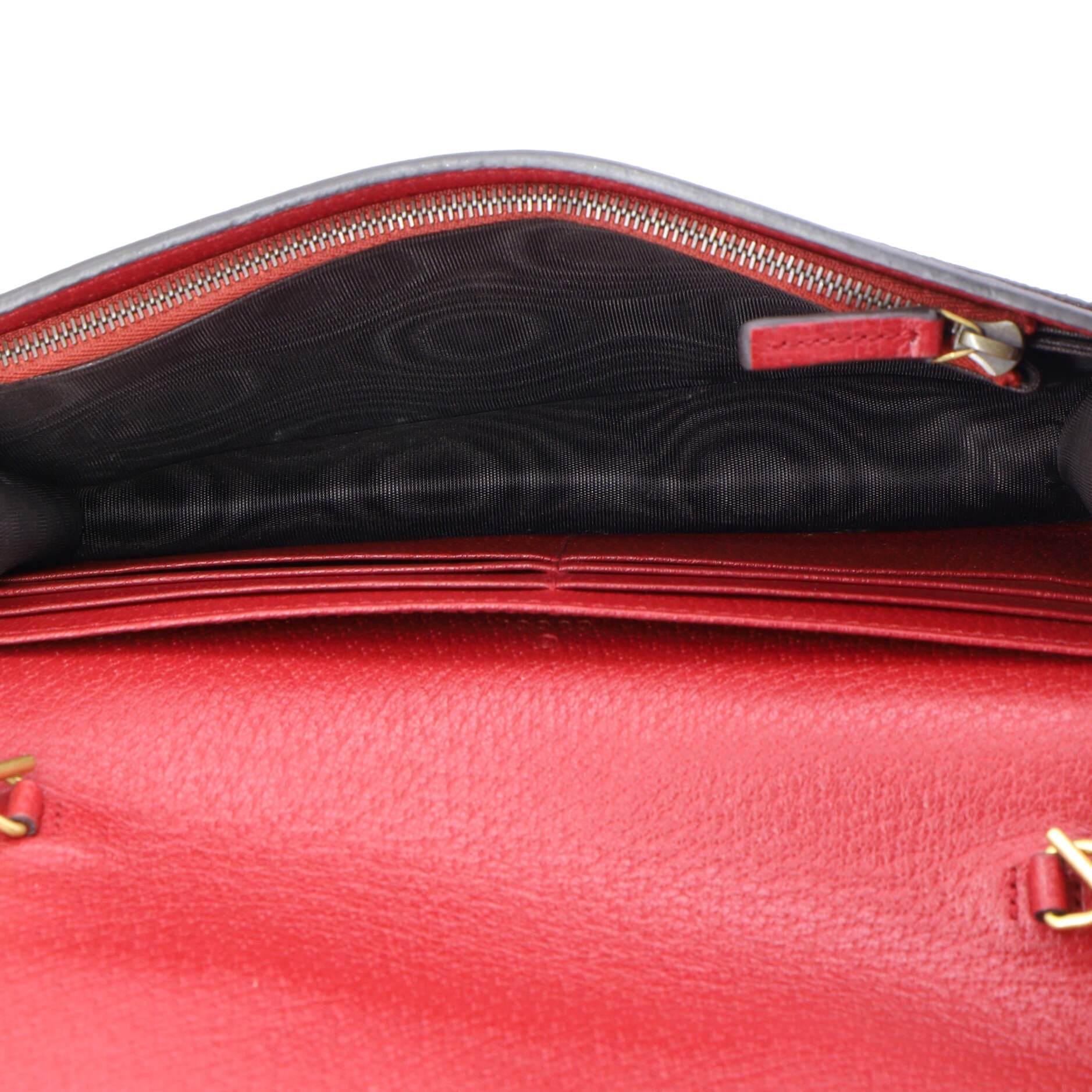 Queen Margaret Chain Wallet GG Coated Canvas Mini