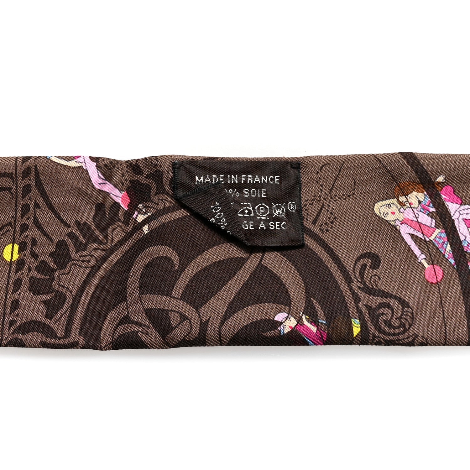 Silk Ex-Libris Les Parisie Twilly Marron Rose Vif Jaune