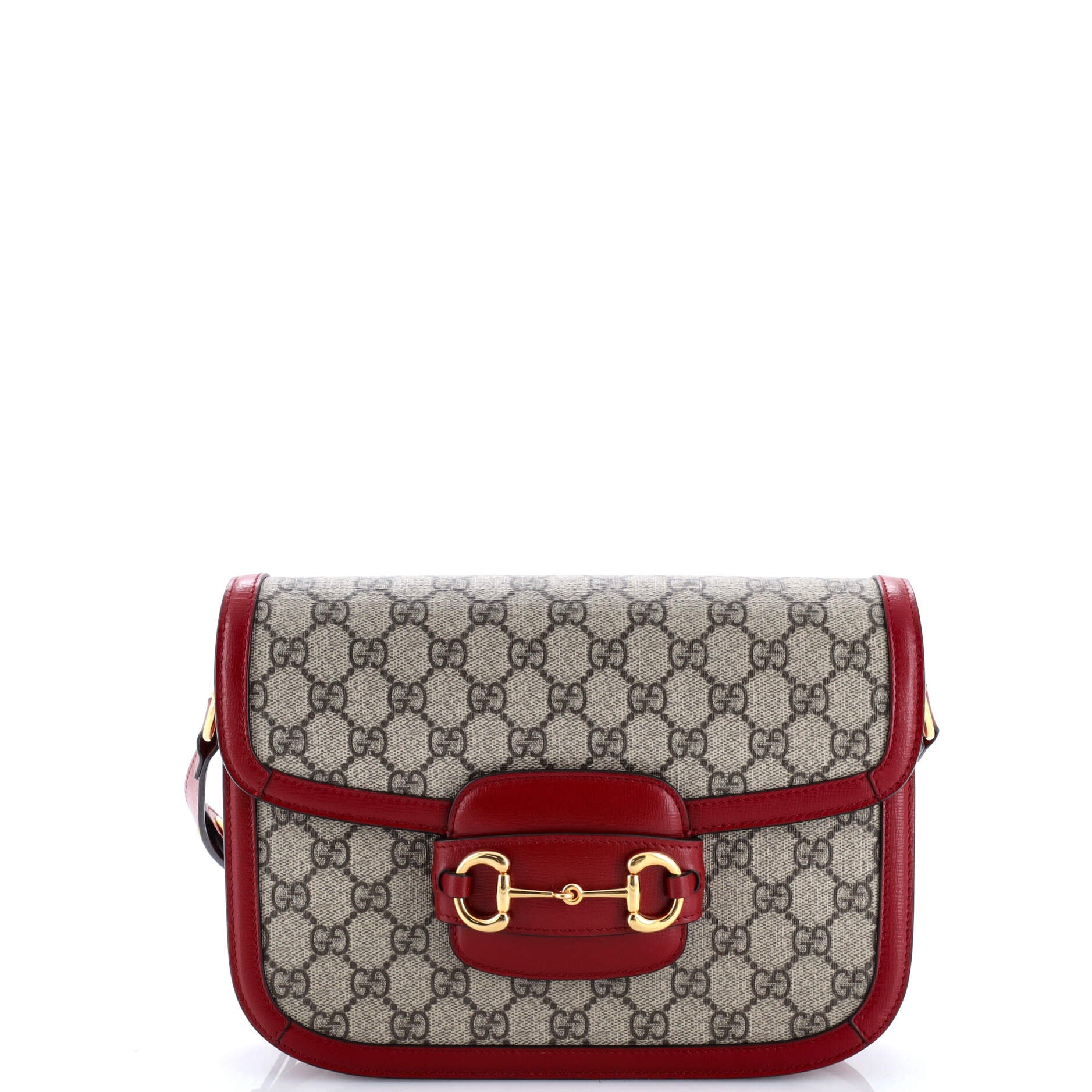 Horsebit 1955 Shoulder Bag GG Coated Canvas with Leather Small