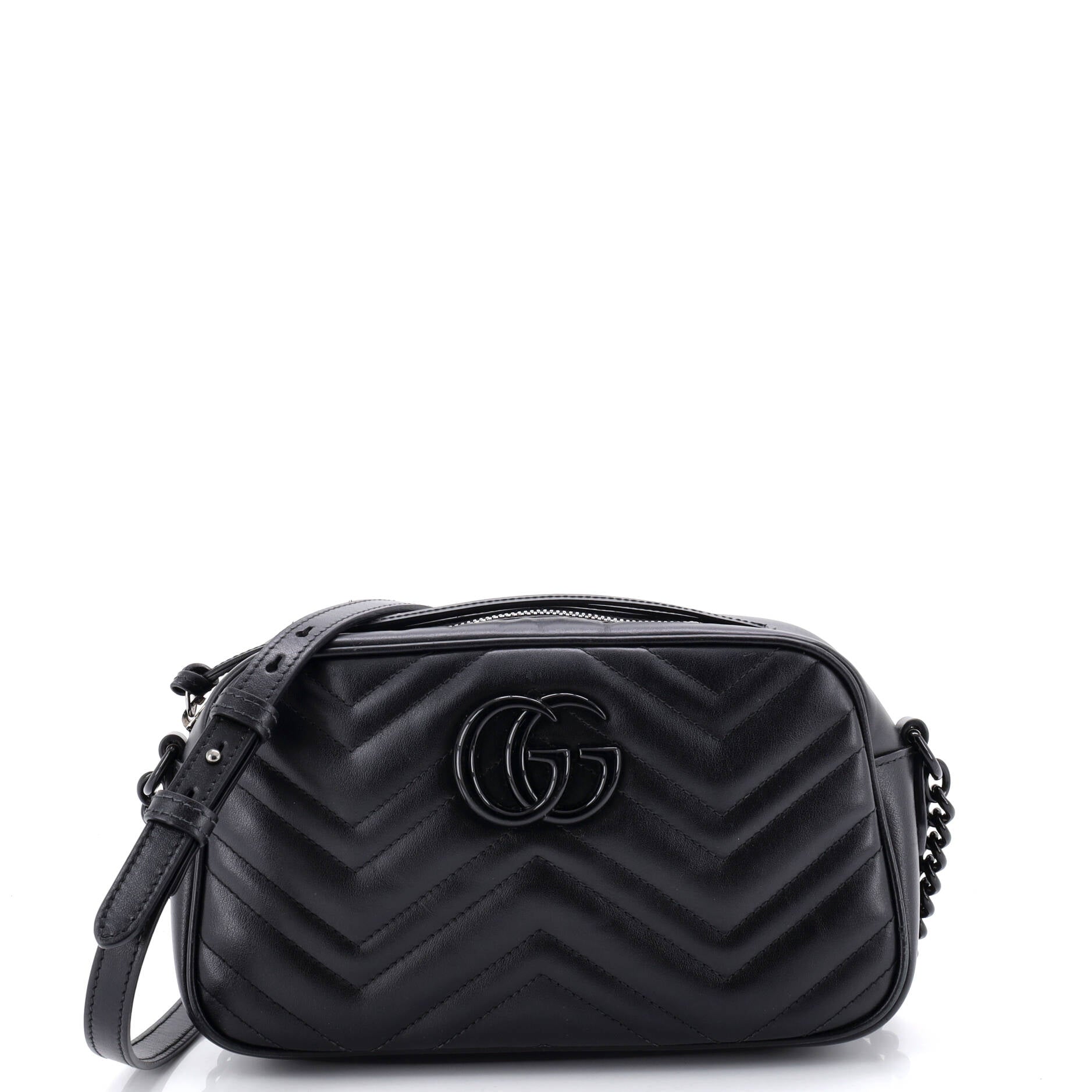 GG Marmont Monochrome Shoulder Bag Matelasse Leather Small