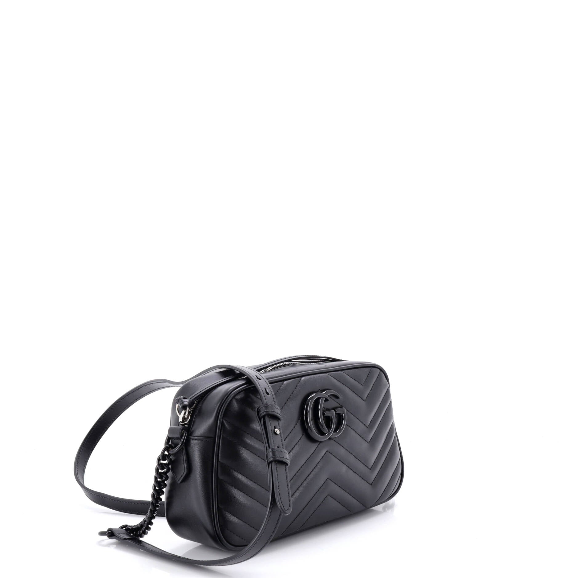 GG Marmont Monochrome Shoulder Bag Matelasse Leather Small