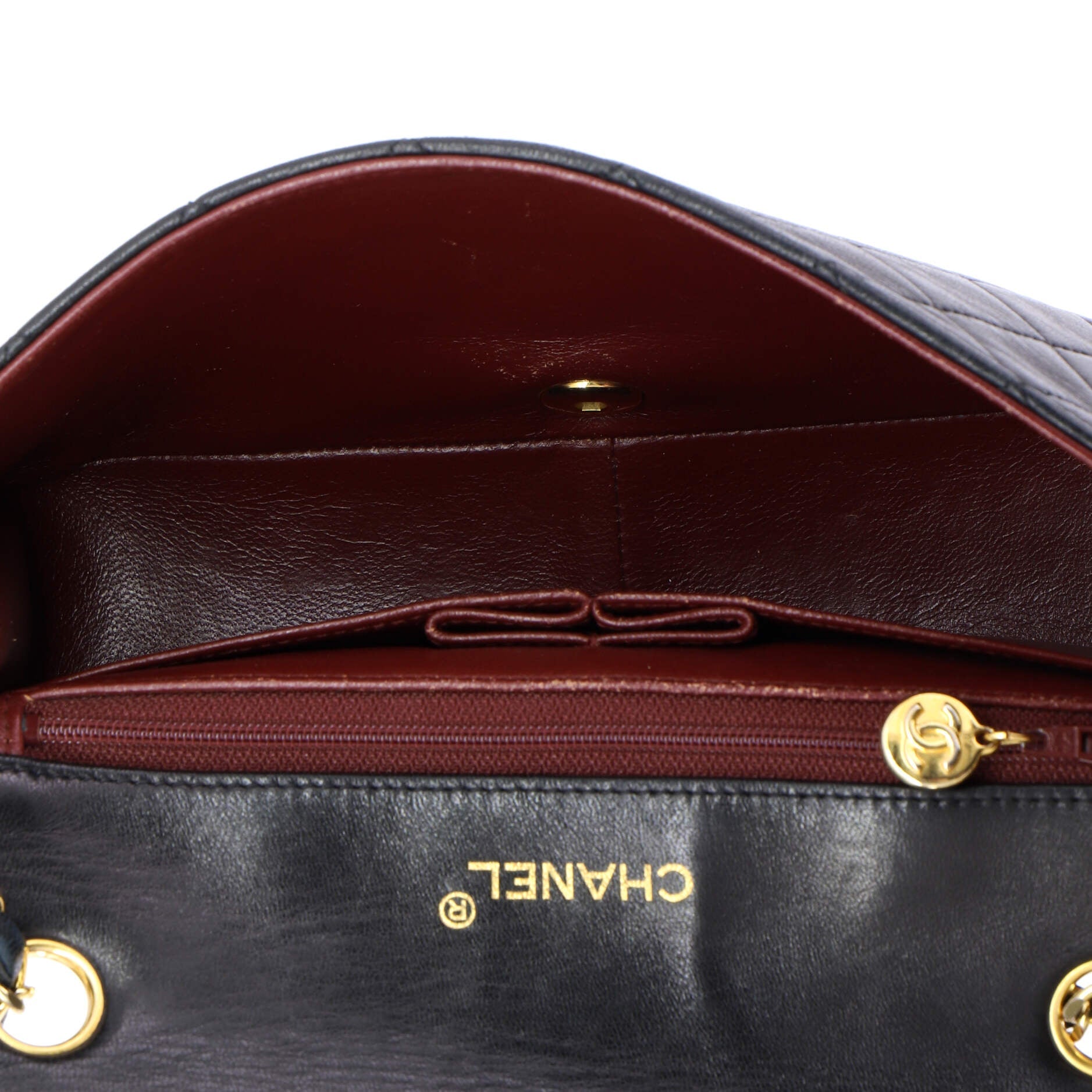 Vintage Full Flap Bag Quilted Lambskin Medium