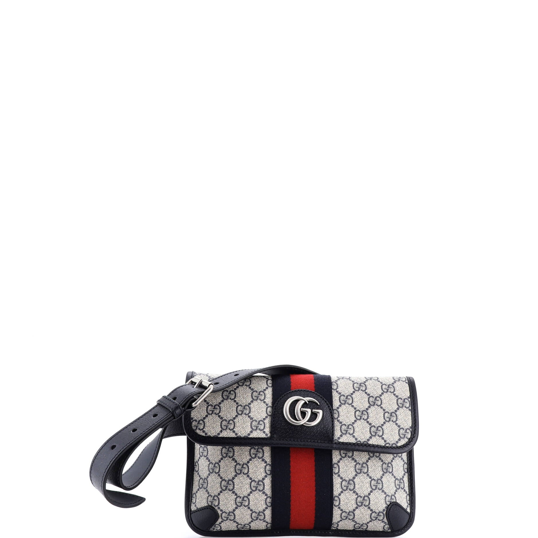 Ophidia Flap Belt Bag GG Coated Canvas with Leather