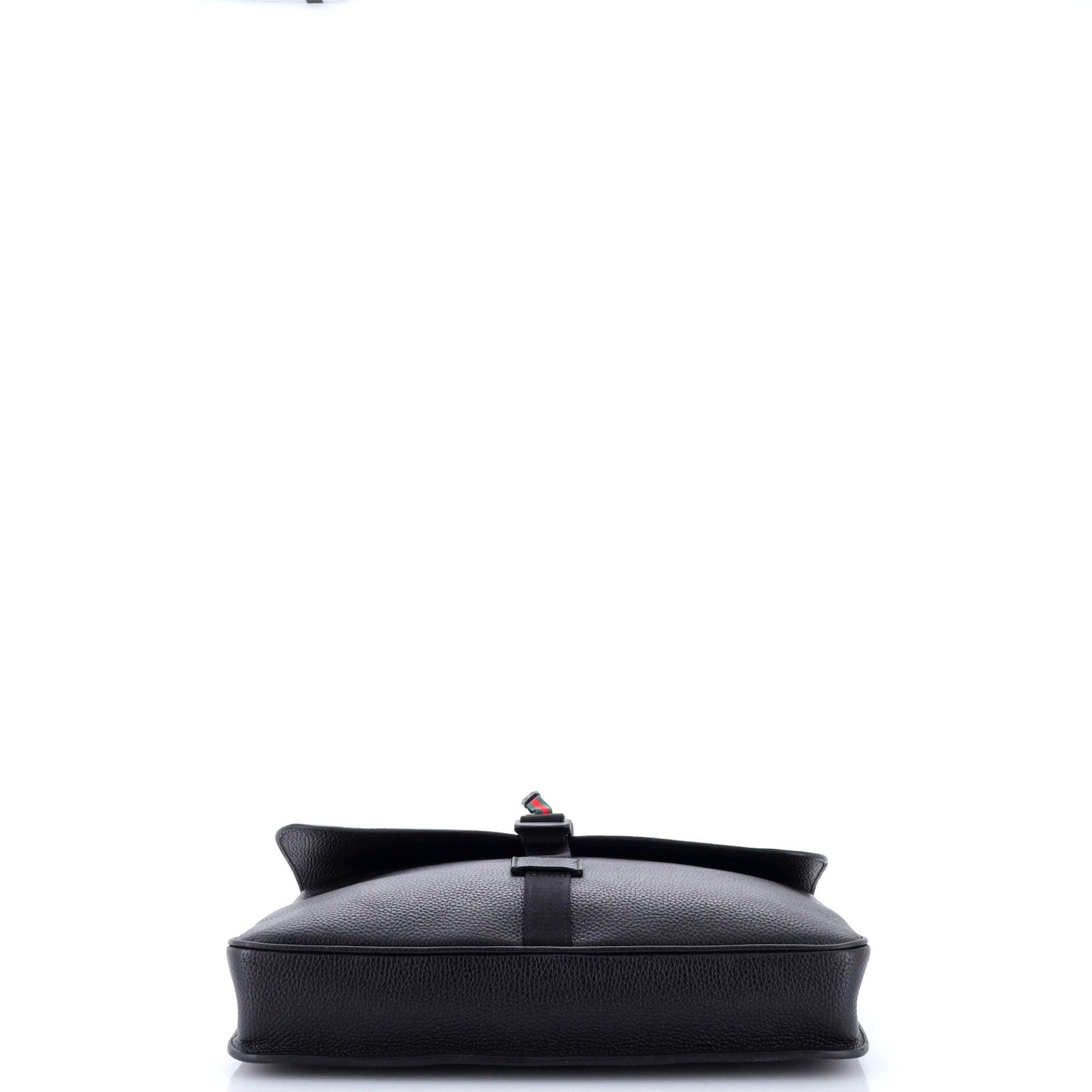 Web Buckle Wristlet Briefcase Leather