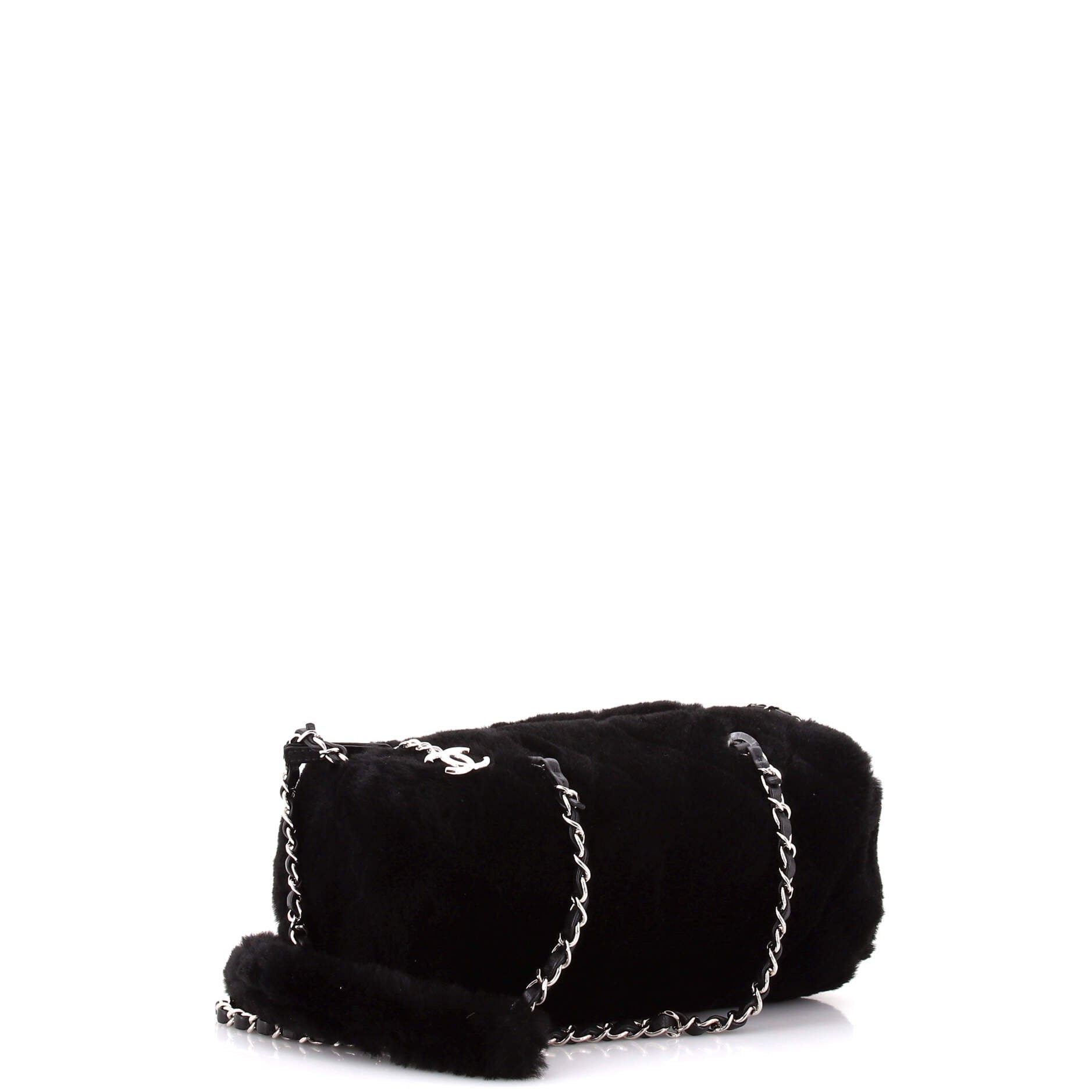 Barrel Bag Quilted Fur Small