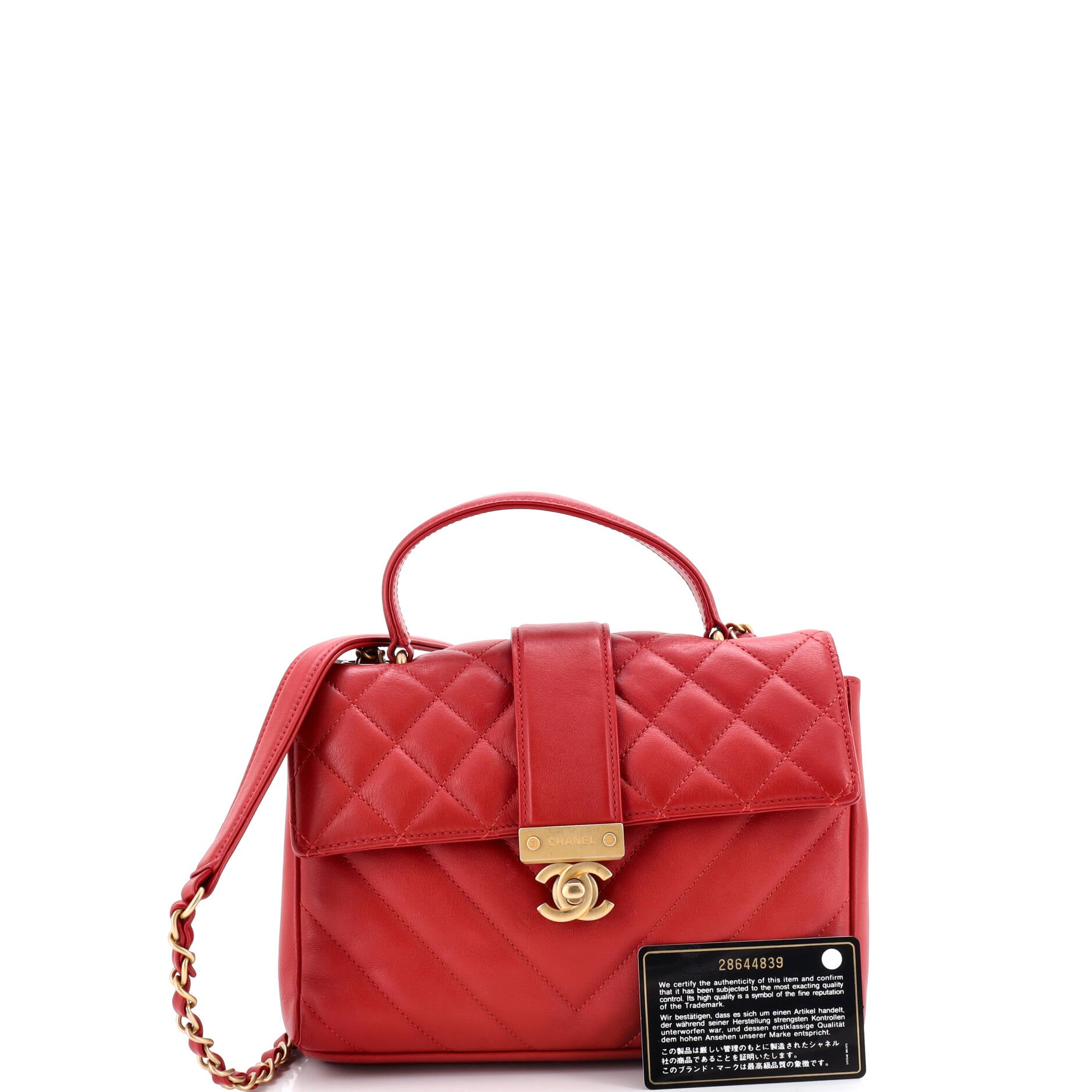 In The City Top Handle Flap Bag Mixed Quilt Calfskin Small