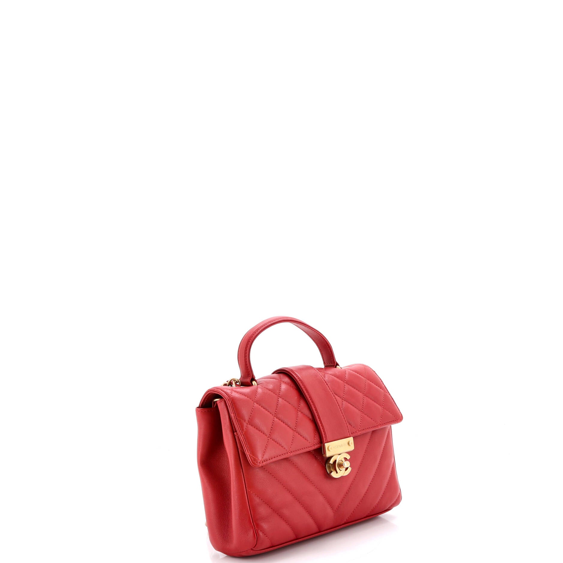 In The City Top Handle Flap Bag Mixed Quilt Calfskin Small