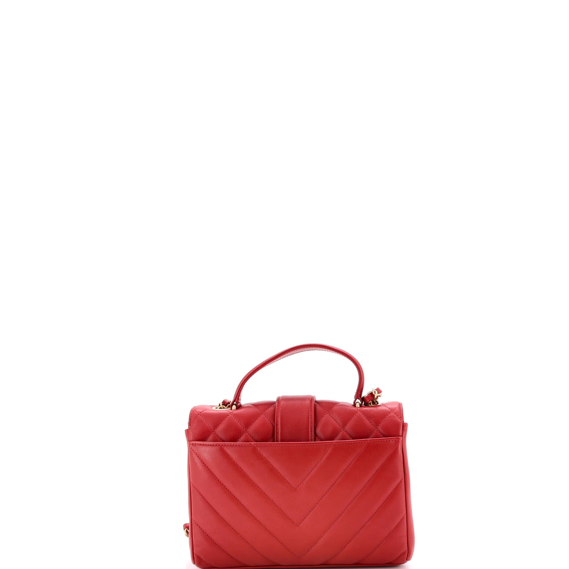 In The City Top Handle Flap Bag Mixed Quilt Calfskin Small