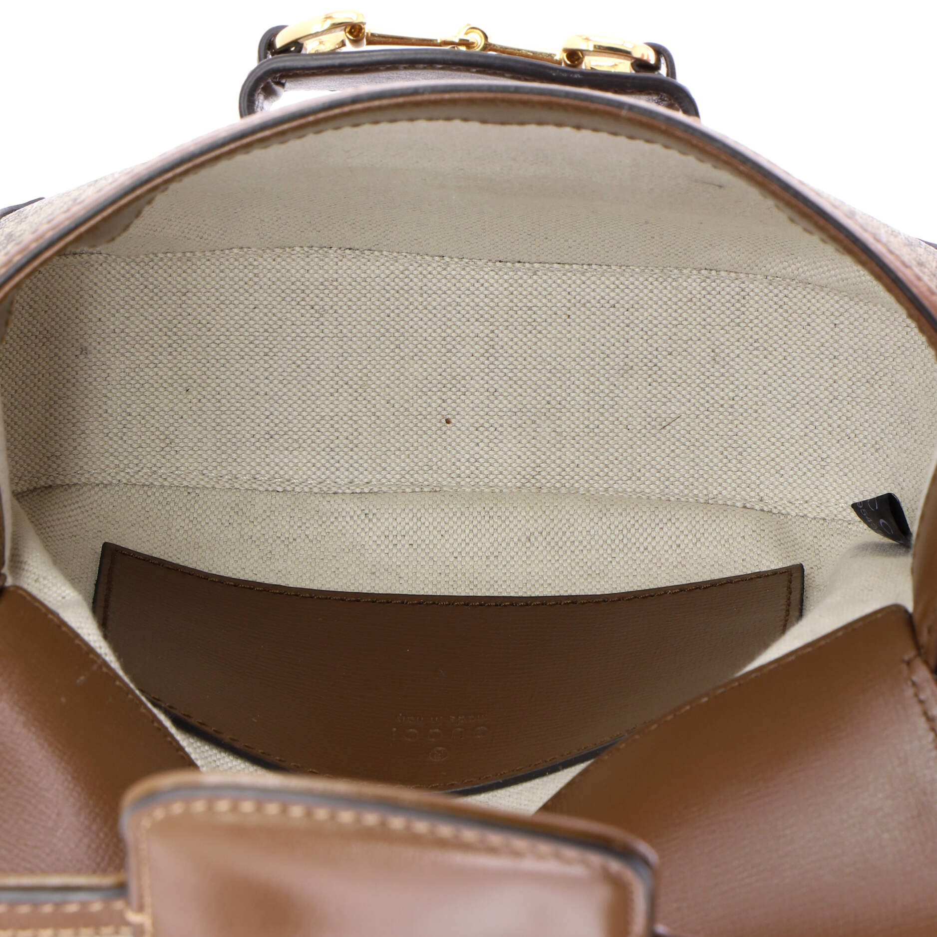 Horsebit 1955 Shoulder Bag GG Coated Canvas with Leather Mini