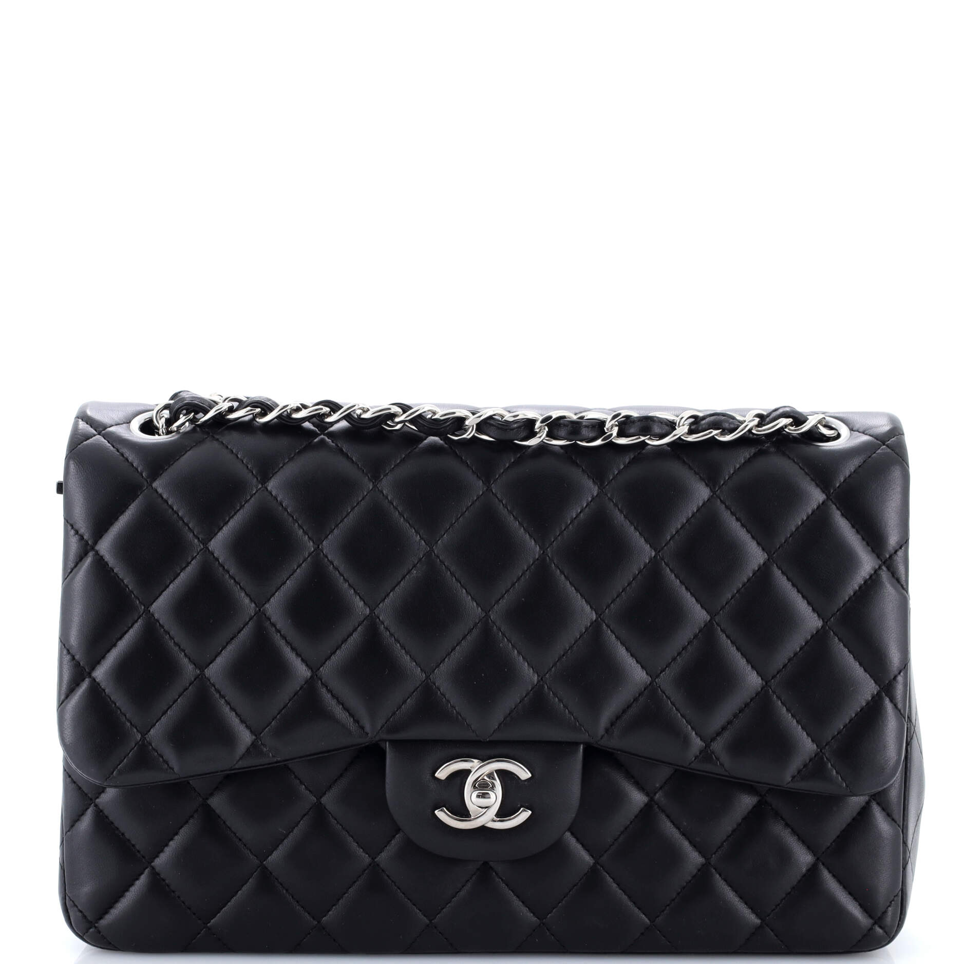 Classic Double Flap Bag Quilted Lambskin Jumbo