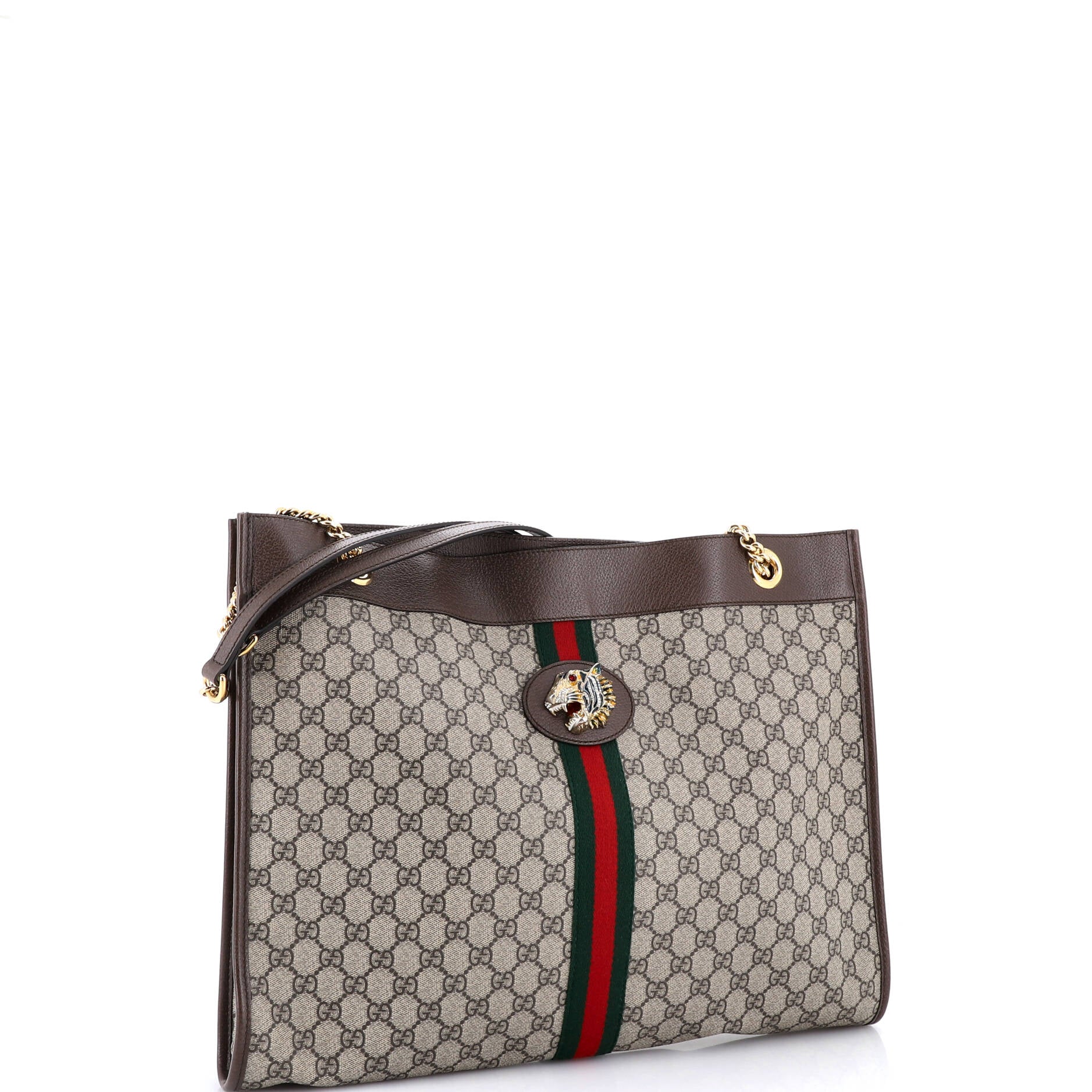 Rajah Chain Tote GG Coated Canvas Large