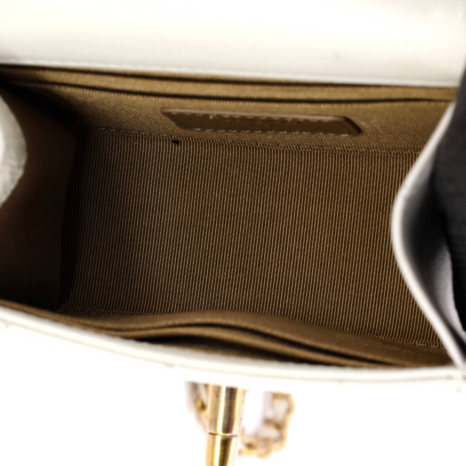 Chic Pearls Flap Clutch with Chain Quilted Goatskin Mini