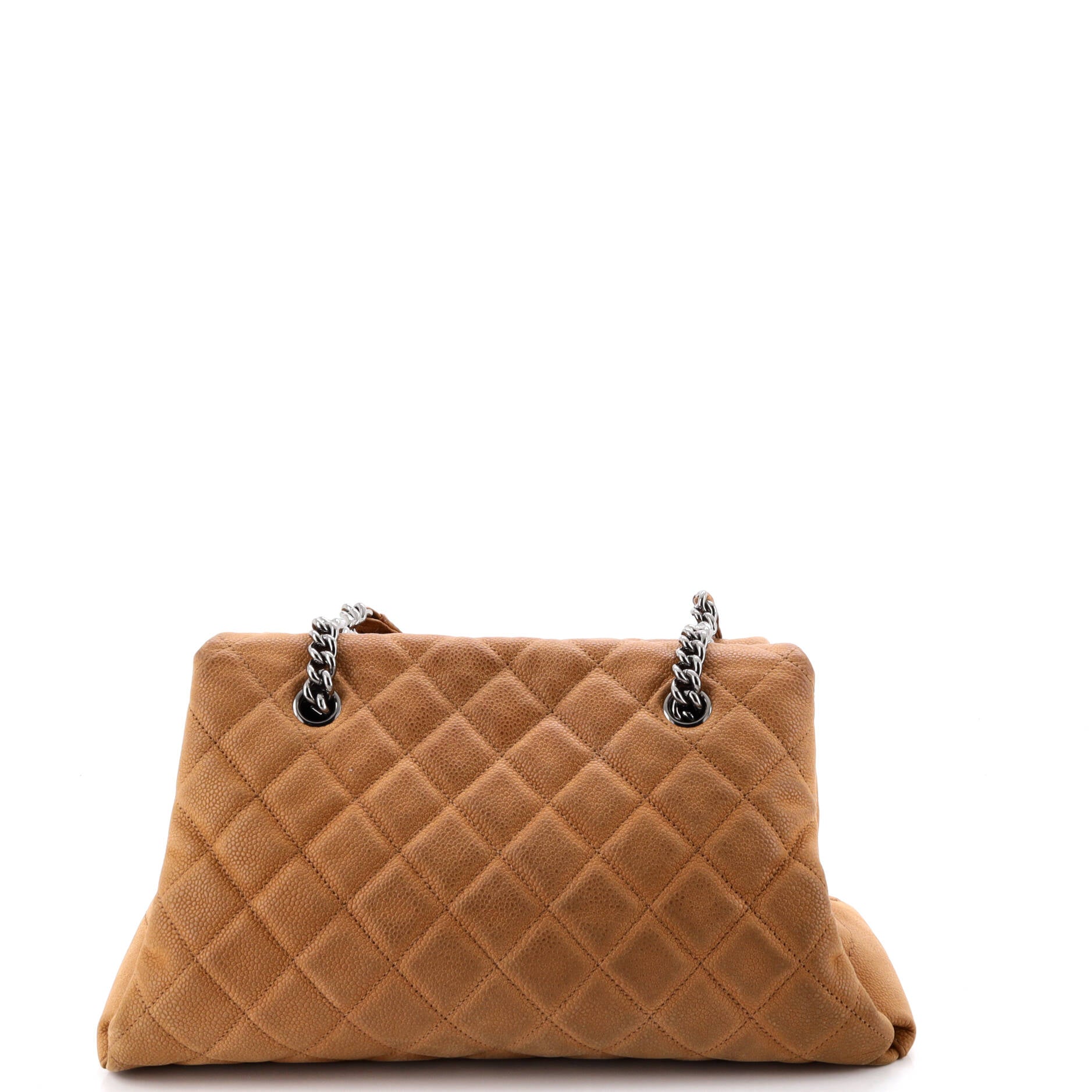 Lady Pearly Tote Quilted Iridescent Caviar Large