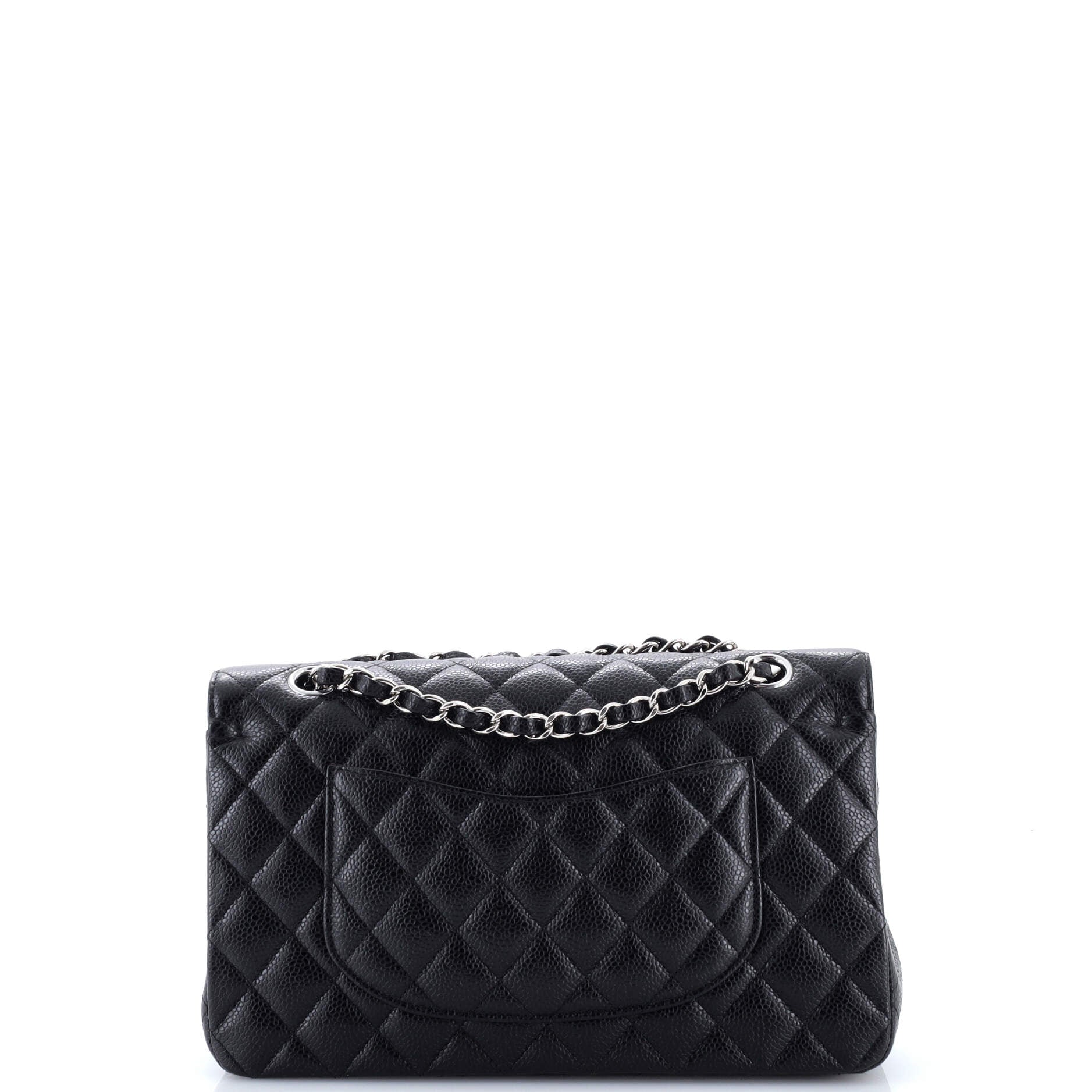 Classic Double Flap Bag Quilted Caviar Medium