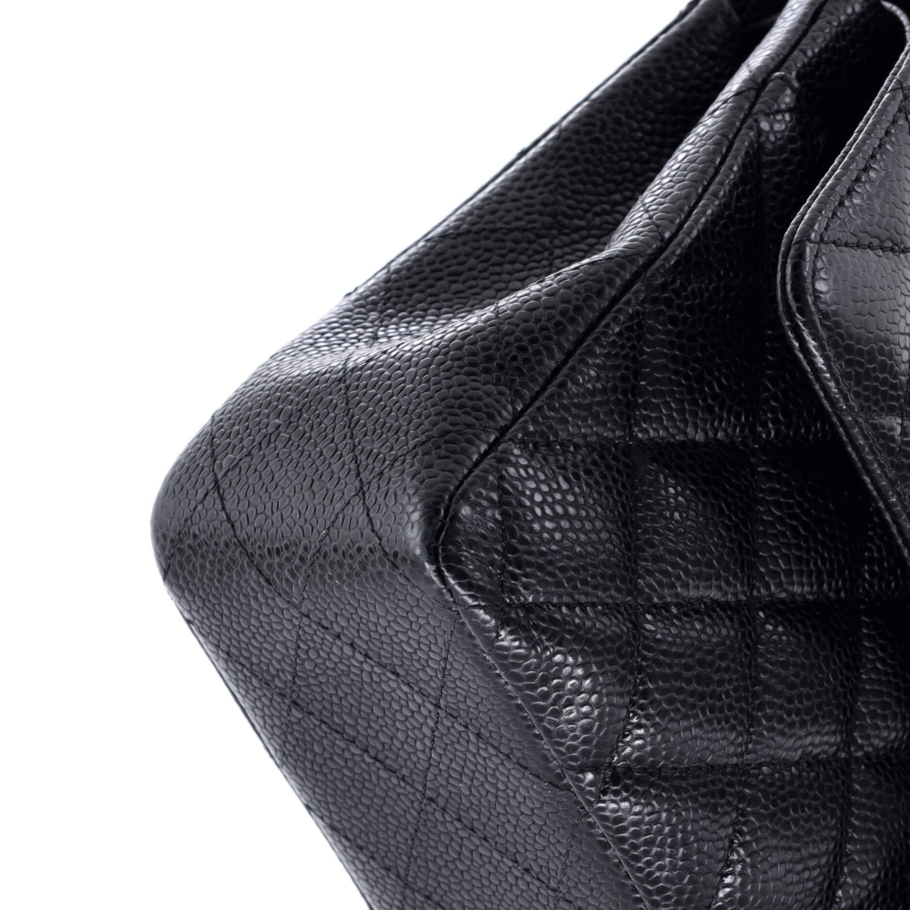 Classic Double Flap Bag Quilted Caviar Medium