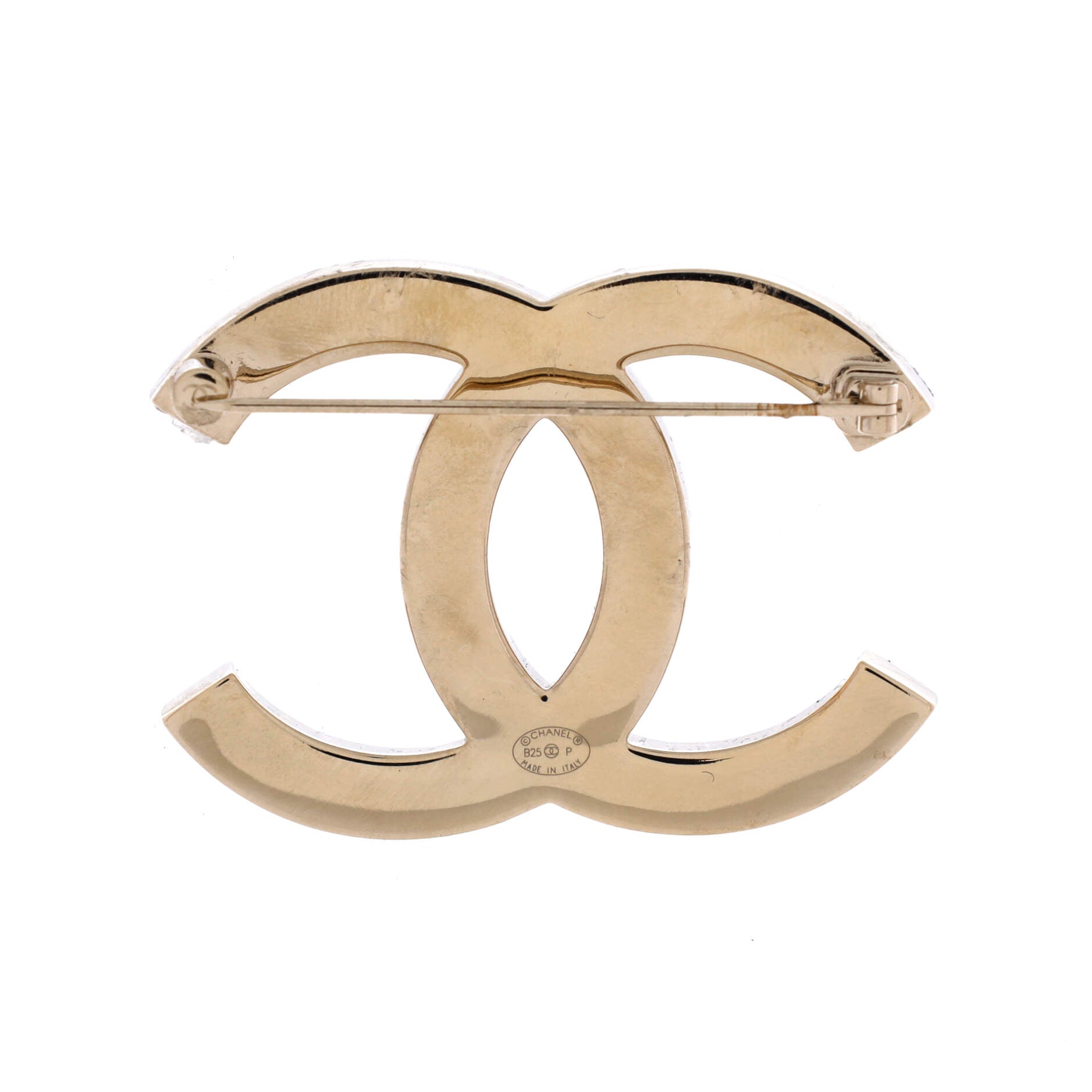 CC Brooch Metal with Crystals