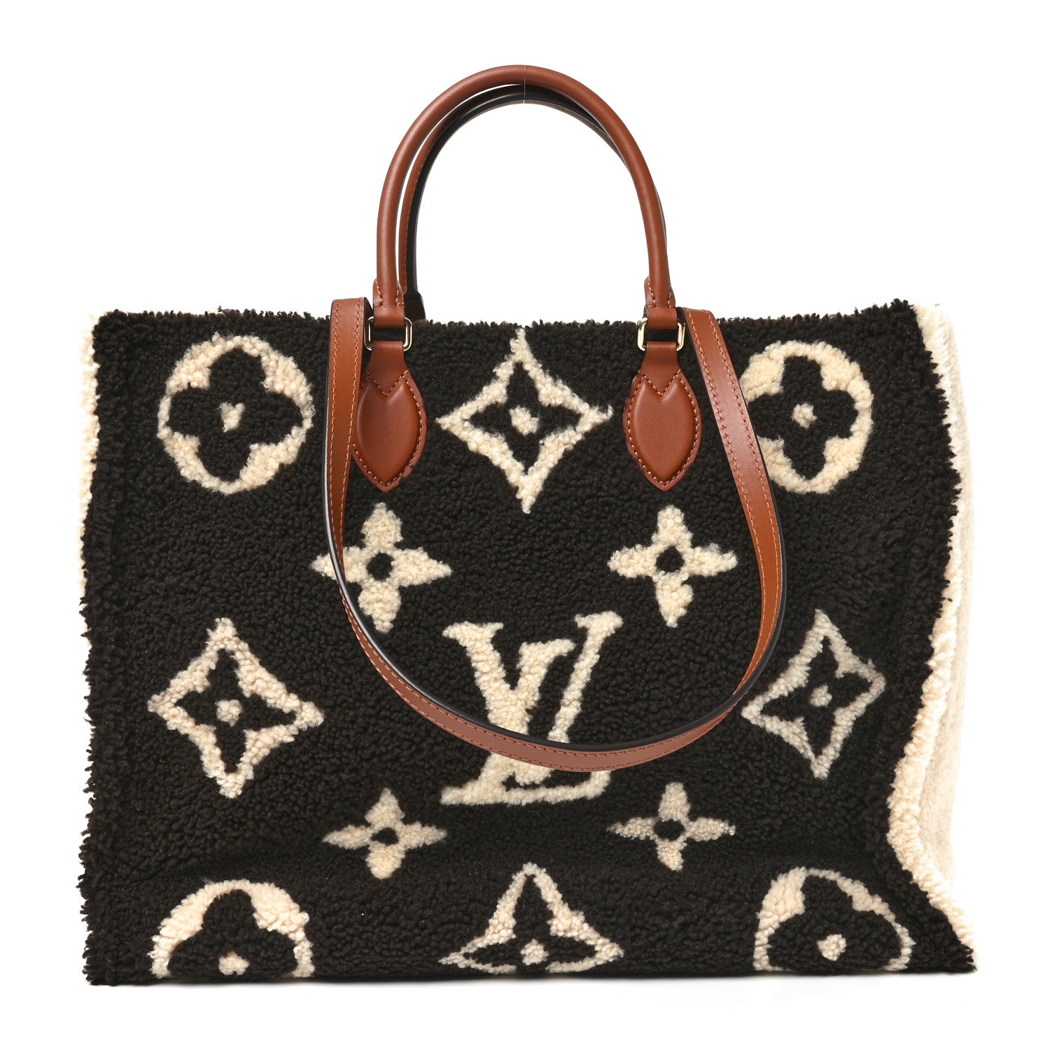 Shearling Monogram Giant Teddy Onthego GM Black White