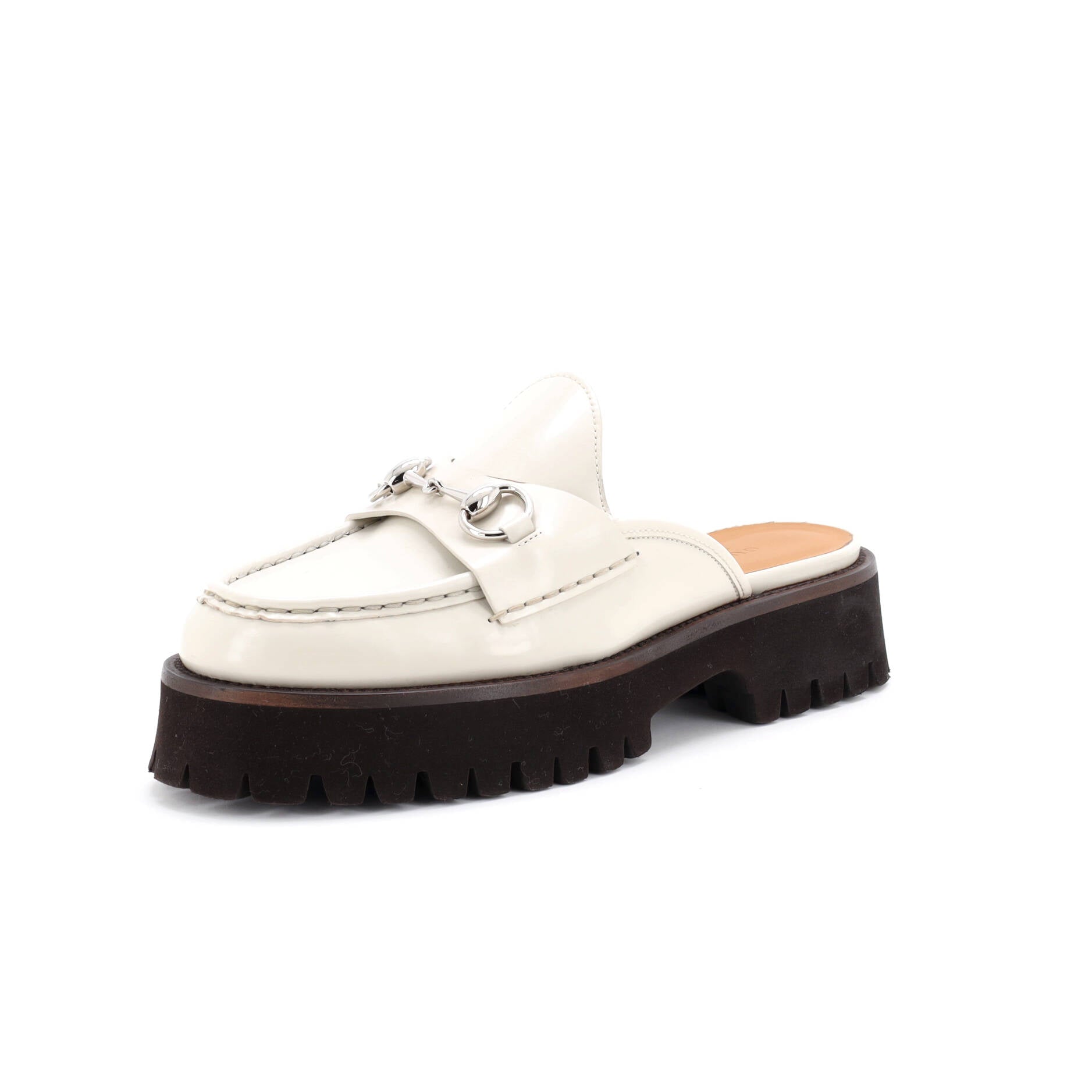 Women's Horsebit Flatform Mules Leather