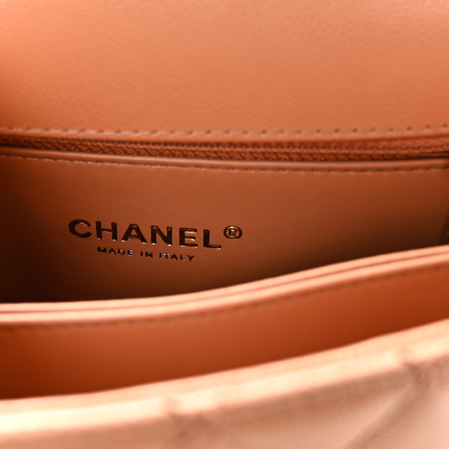 Caviar Quilted Mini Coco Handle Flap Brown