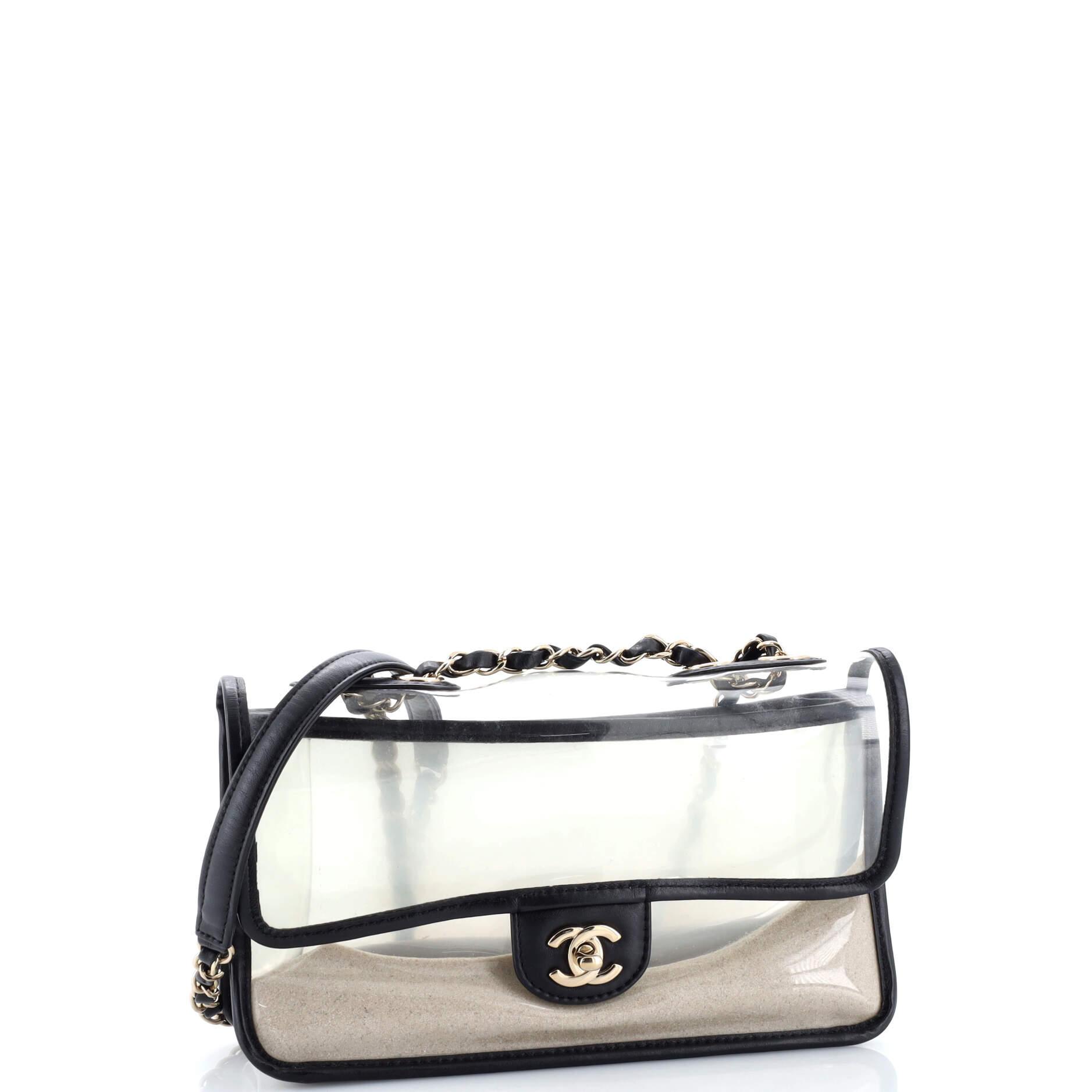 Sand By The Sea Flap Bag PVC with Lambskin Medium