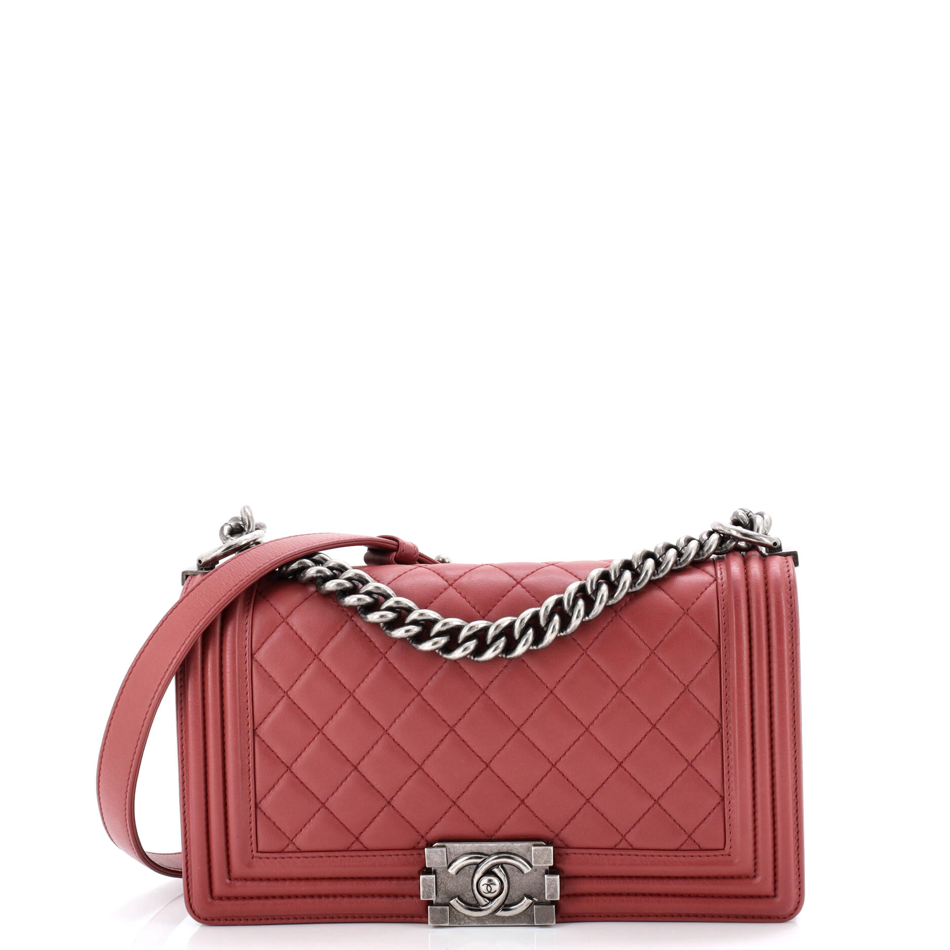 Boy Flap Bag Quilted Lambskin Old Medium