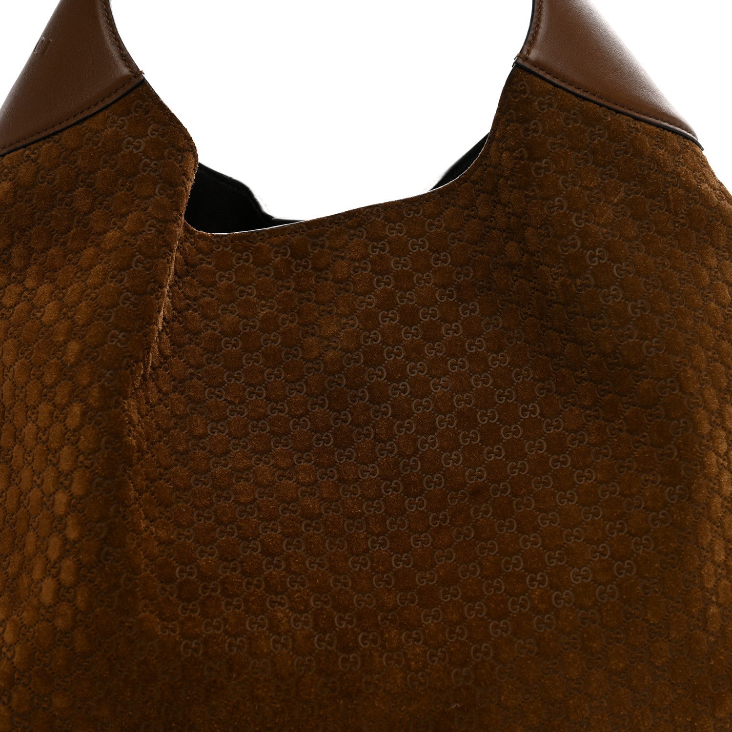 GG Suede B Large Shoulder Bag Brown