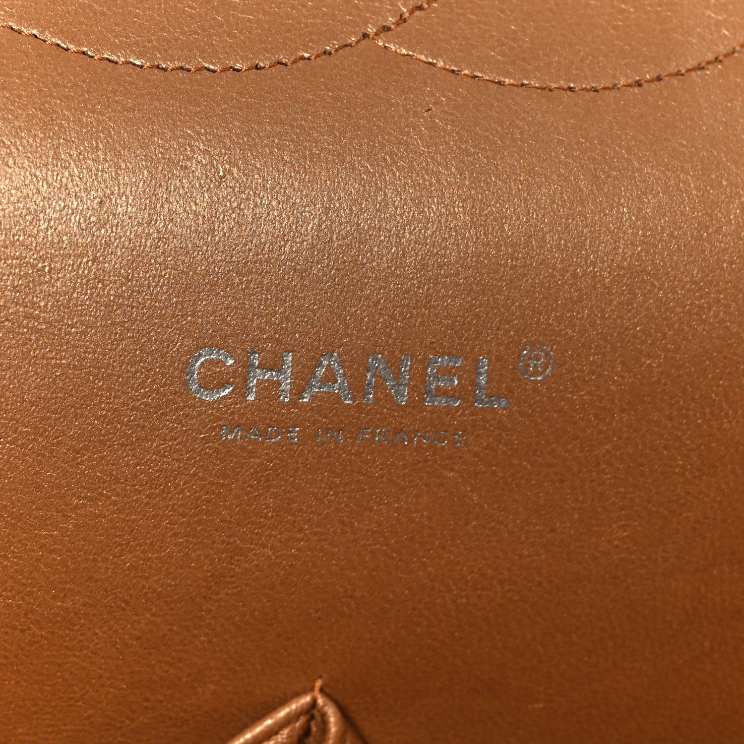 Metallic Caviar Quilted Maxi Double Flap Copper