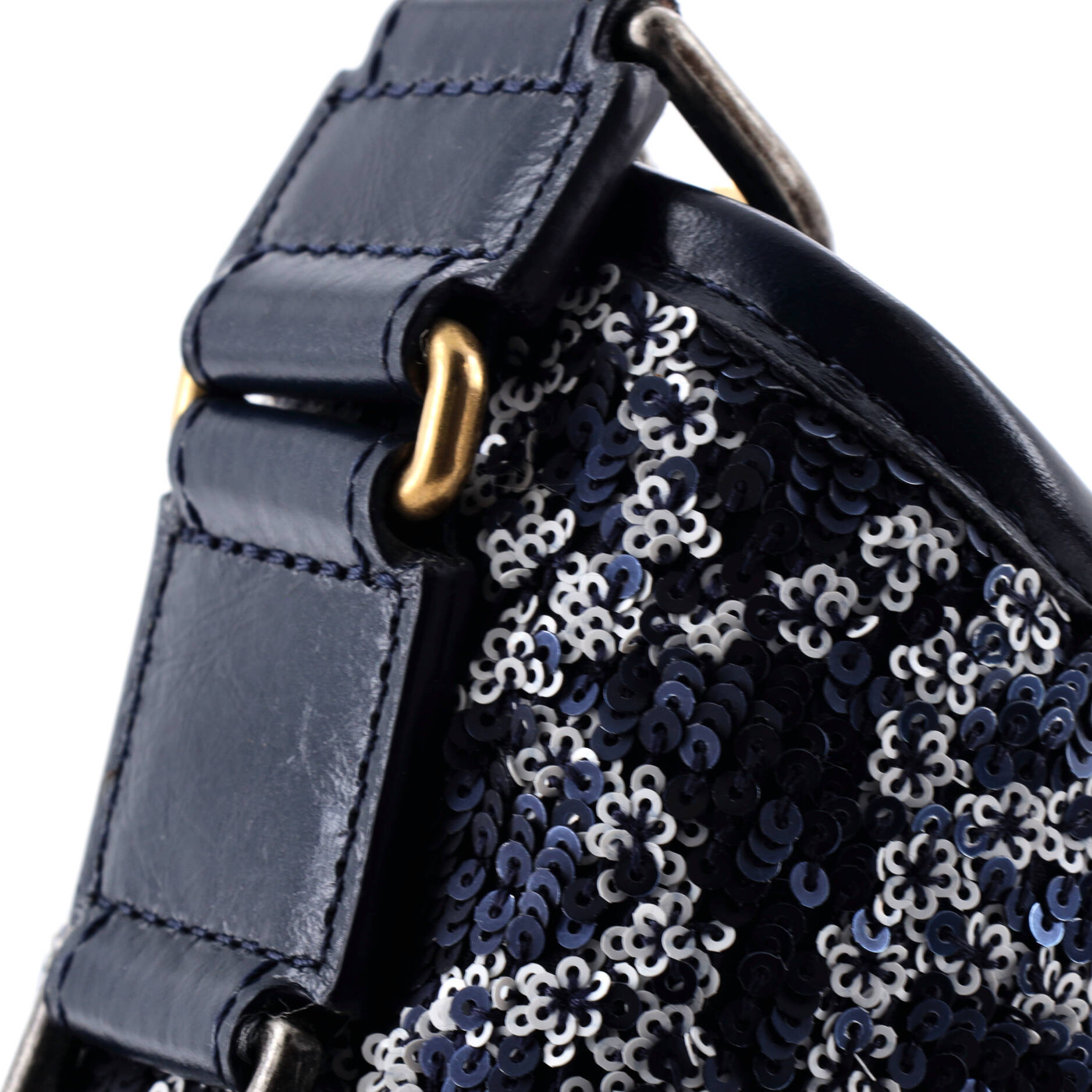 Gabrielle Hobo Logo Motif Sequins Small