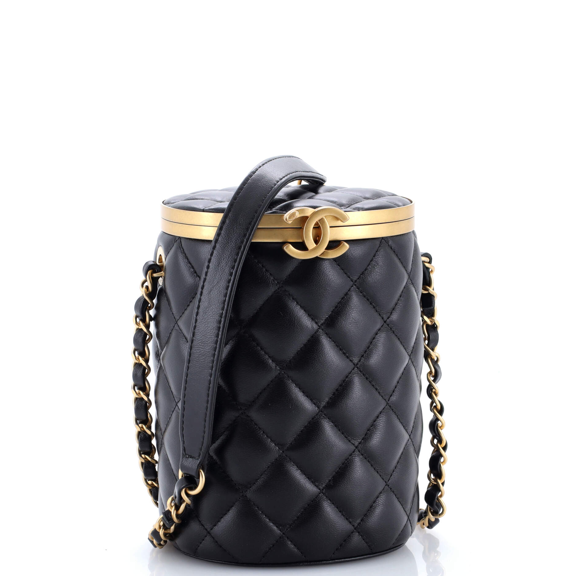 Crown Box Vanity Bag Quilted Lambskin Small