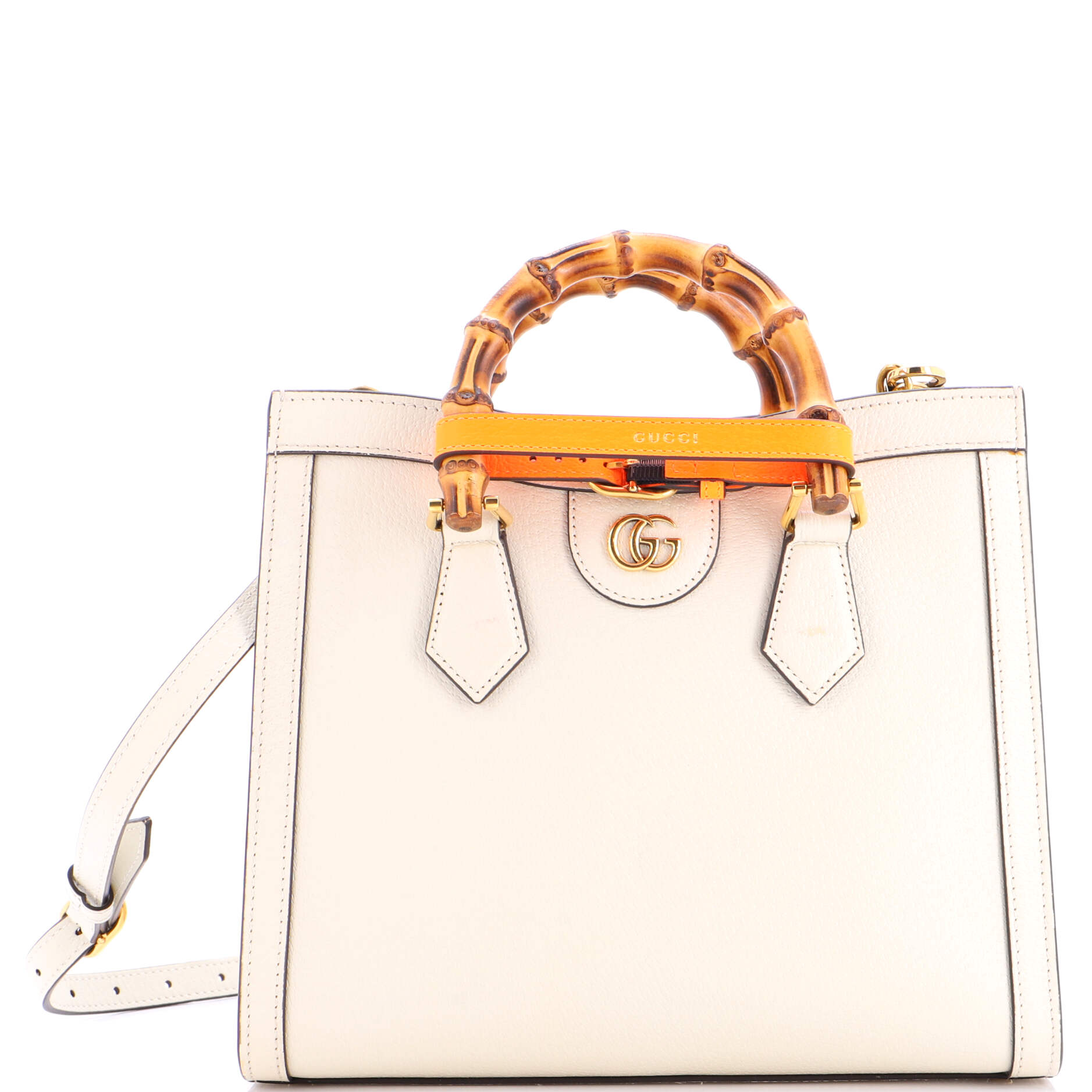 Diana NM Bamboo Handle Tote Leather Small