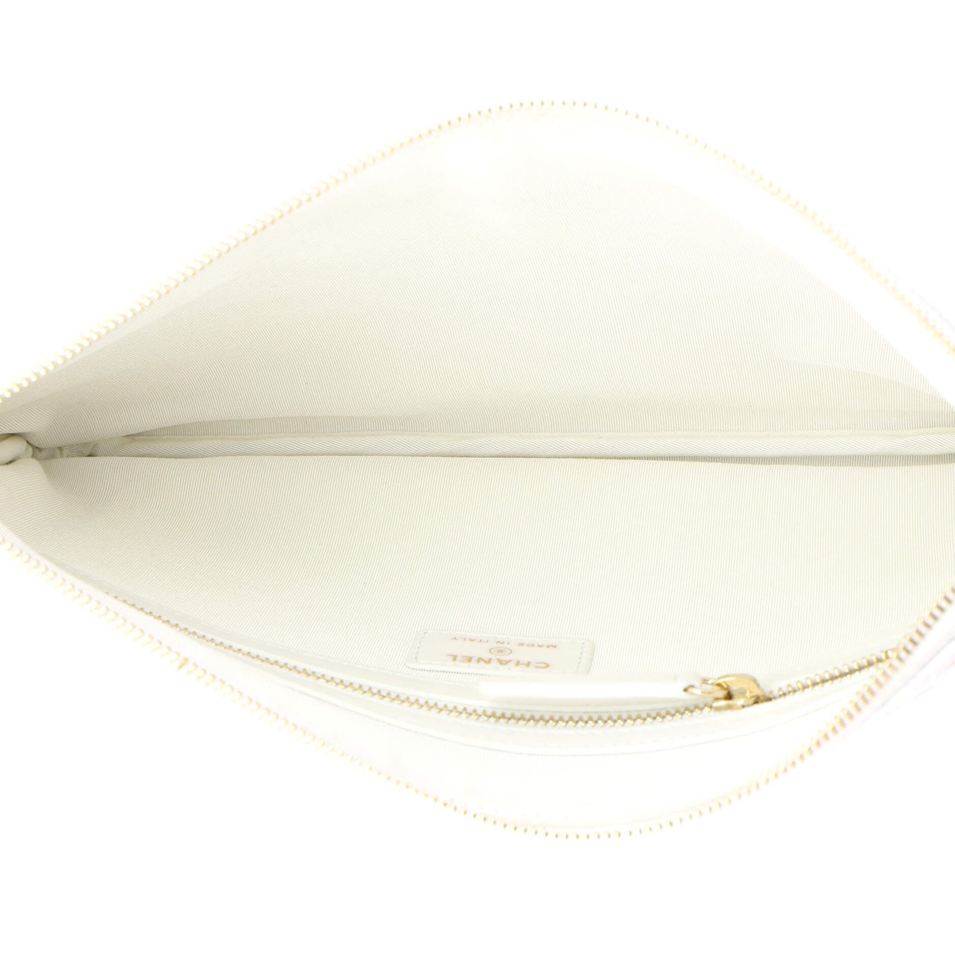 Signature O Case Pouch Printed Crocodile Embossed Calfskin Medium