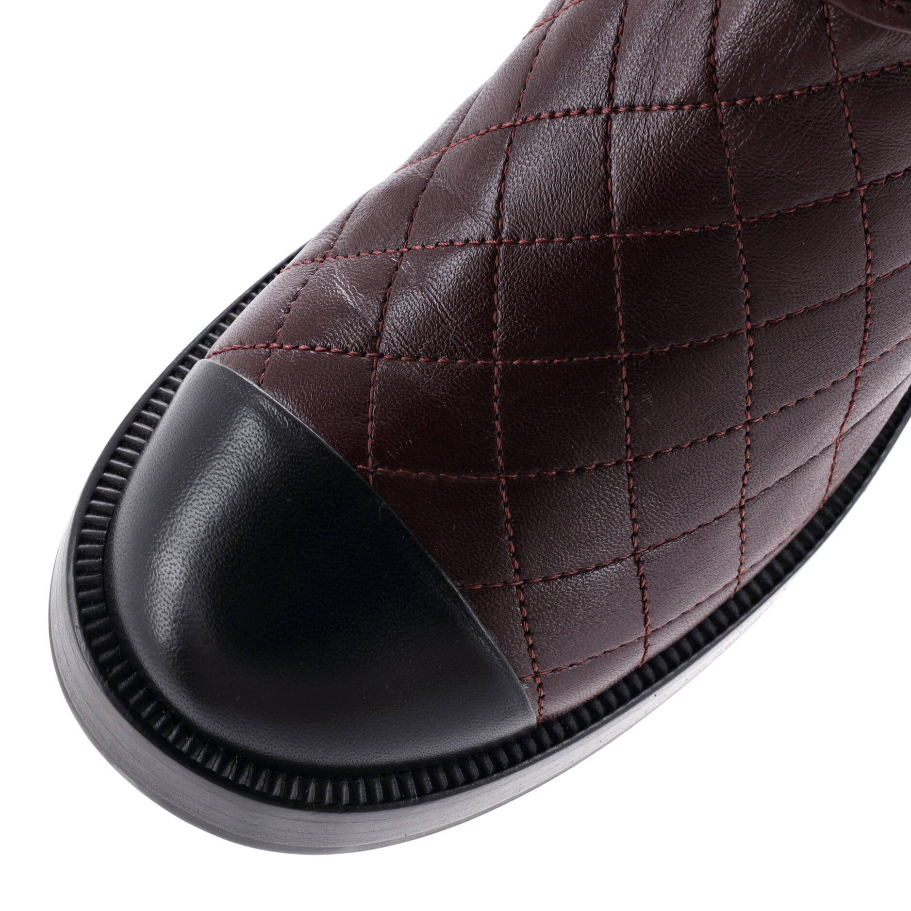 Women's CC Turnlock Cap Toe Ankle Boots Quilted Leather