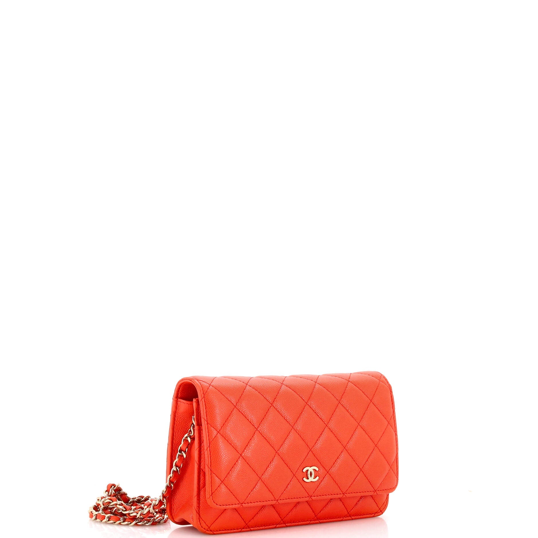 Wallet on Chain Quilted Caviar