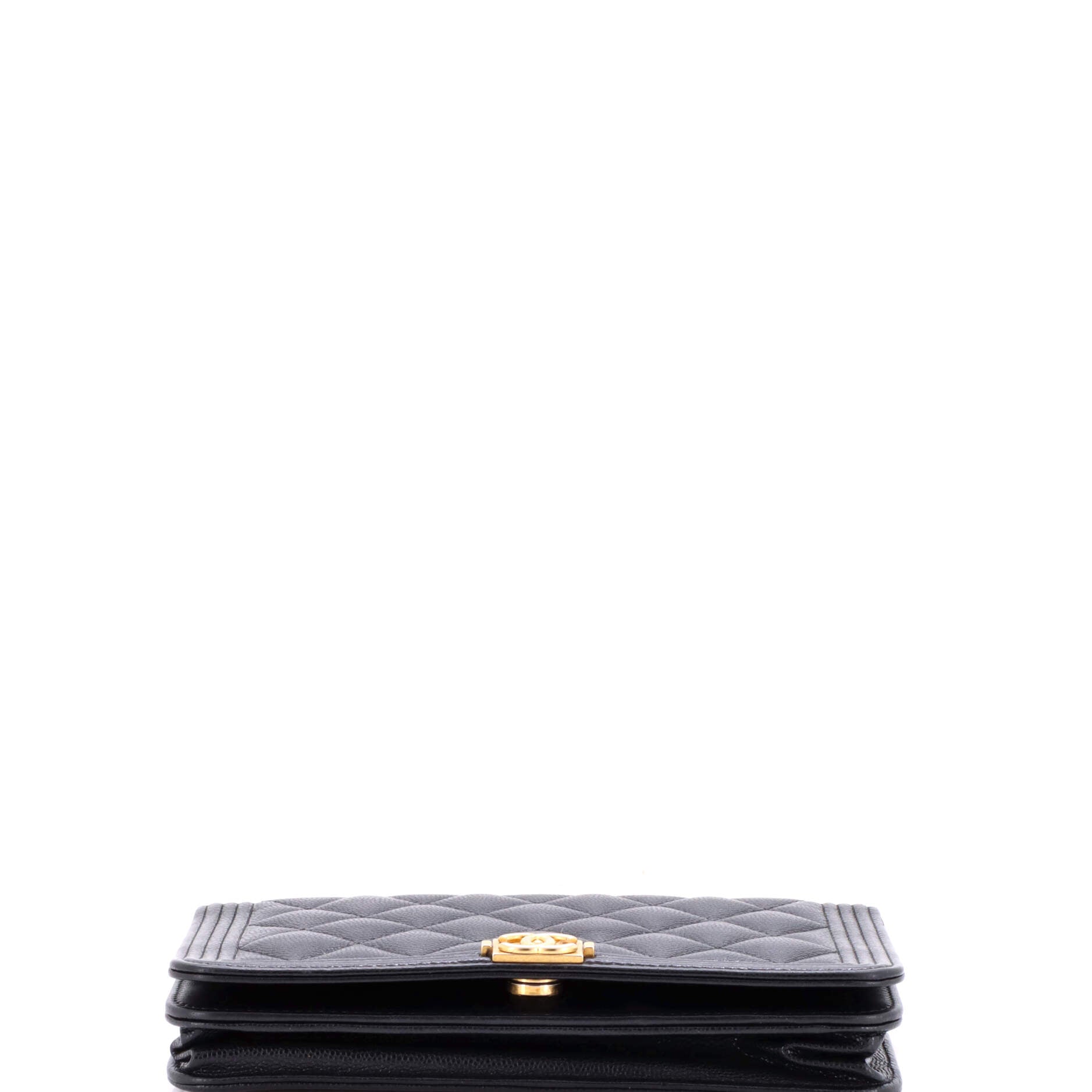 Boy Wallet on Chain Quilted Caviar