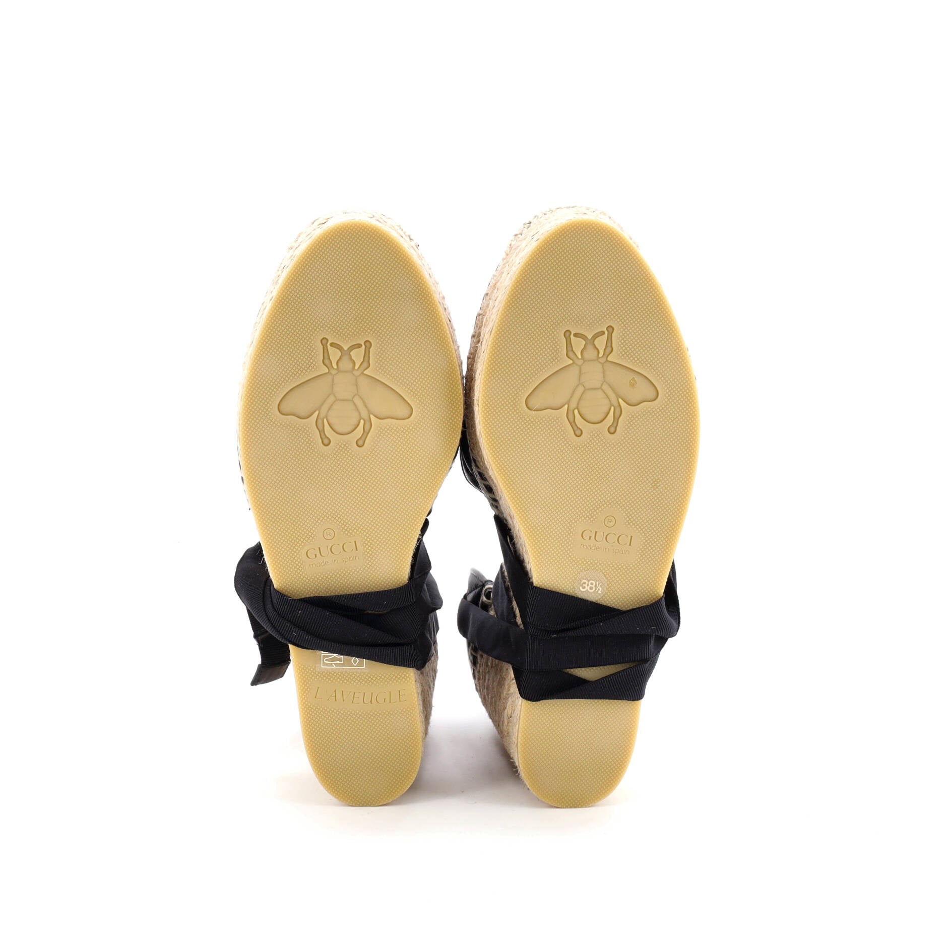 Women's GG Marmont Wedge Espadrilles Matelasse Leather