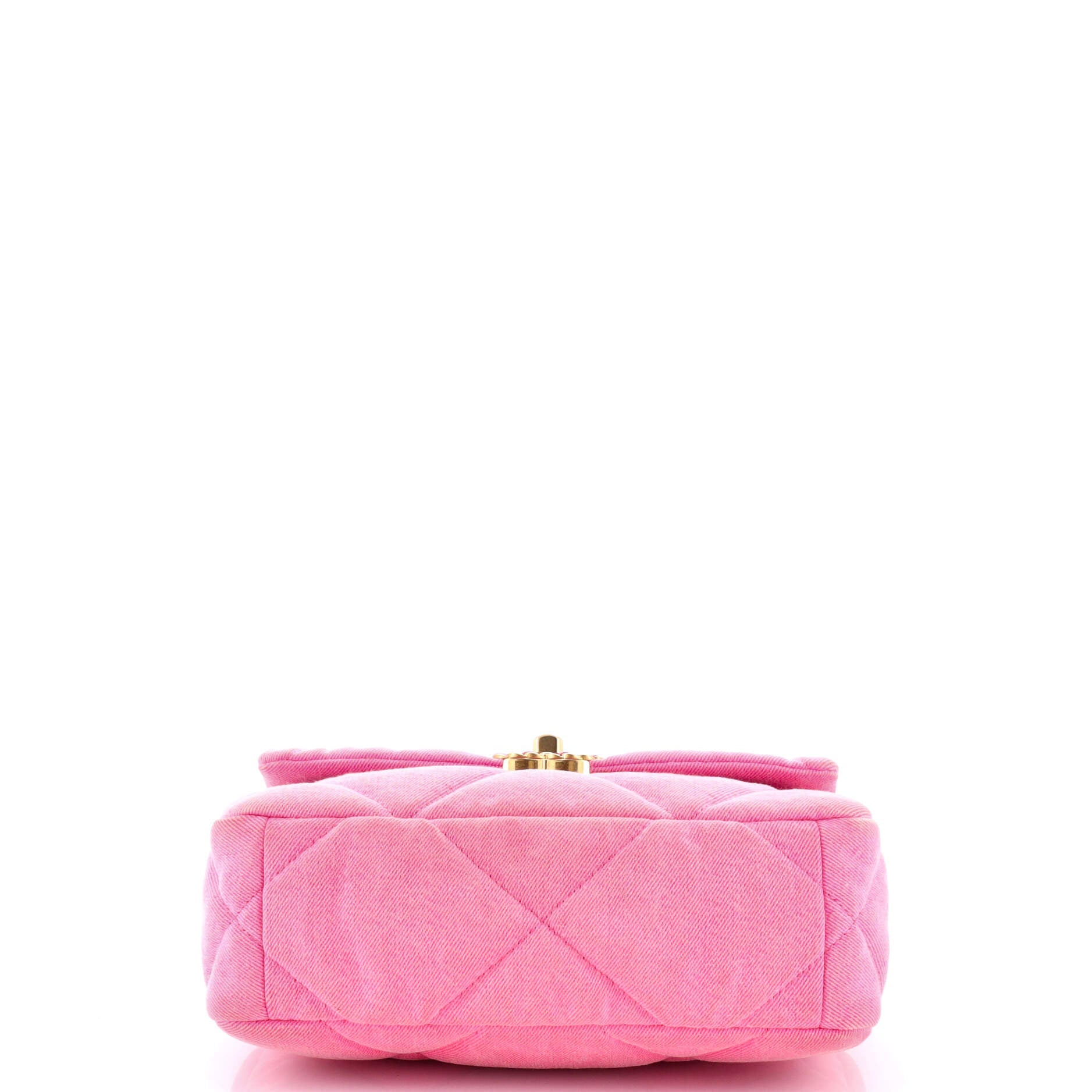 19 Flap Bag Quilted Denim Medium