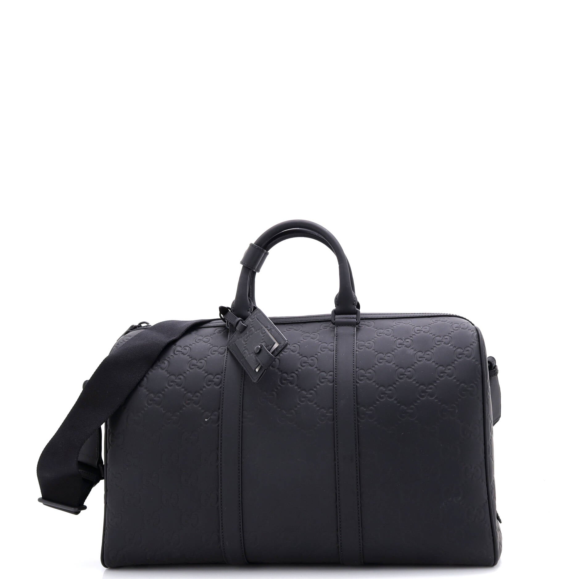 Convertible Duffle Bag GG Rubber Effect Leather Medium