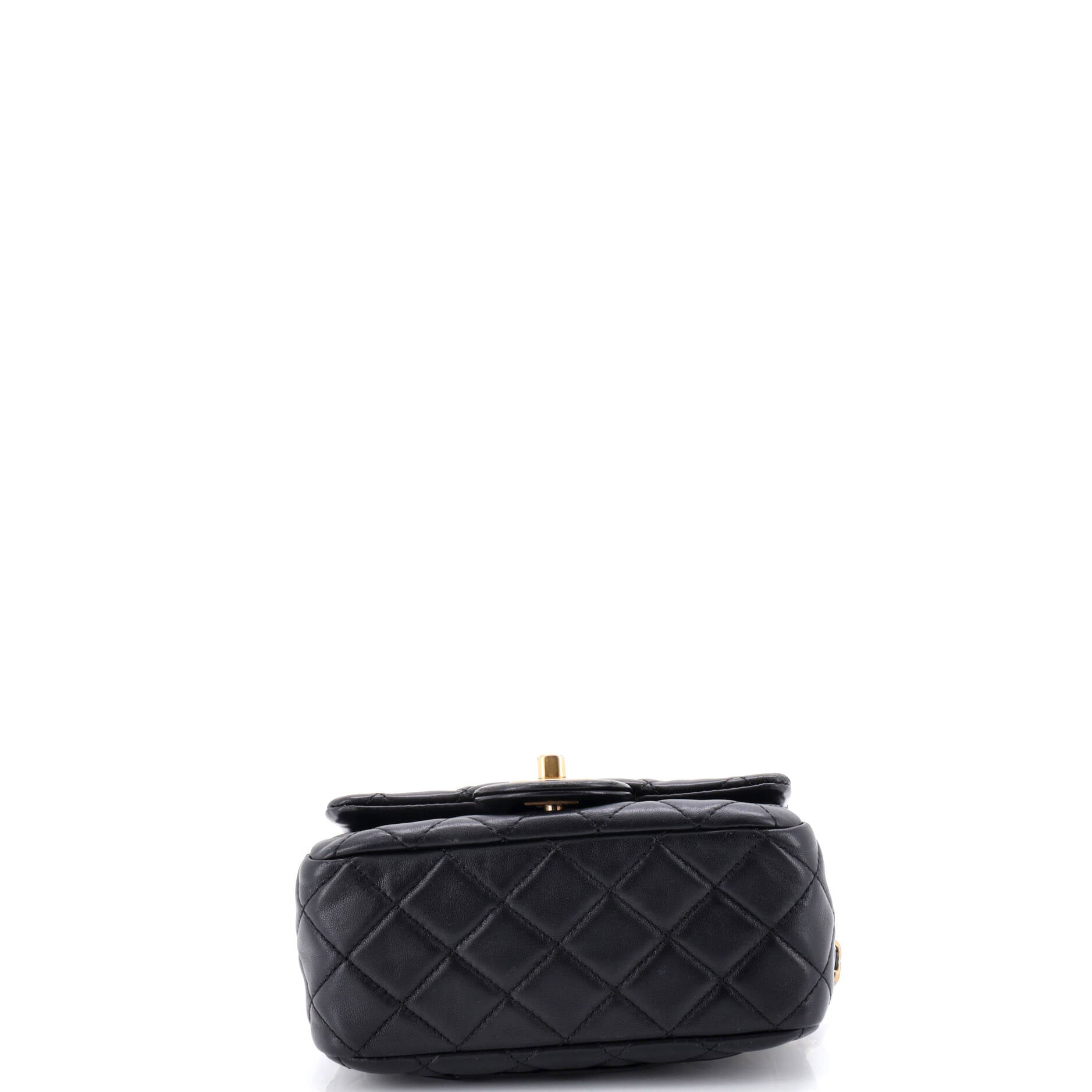 Pearl Crush Square Flap Bag Quilted Lambskin Mini