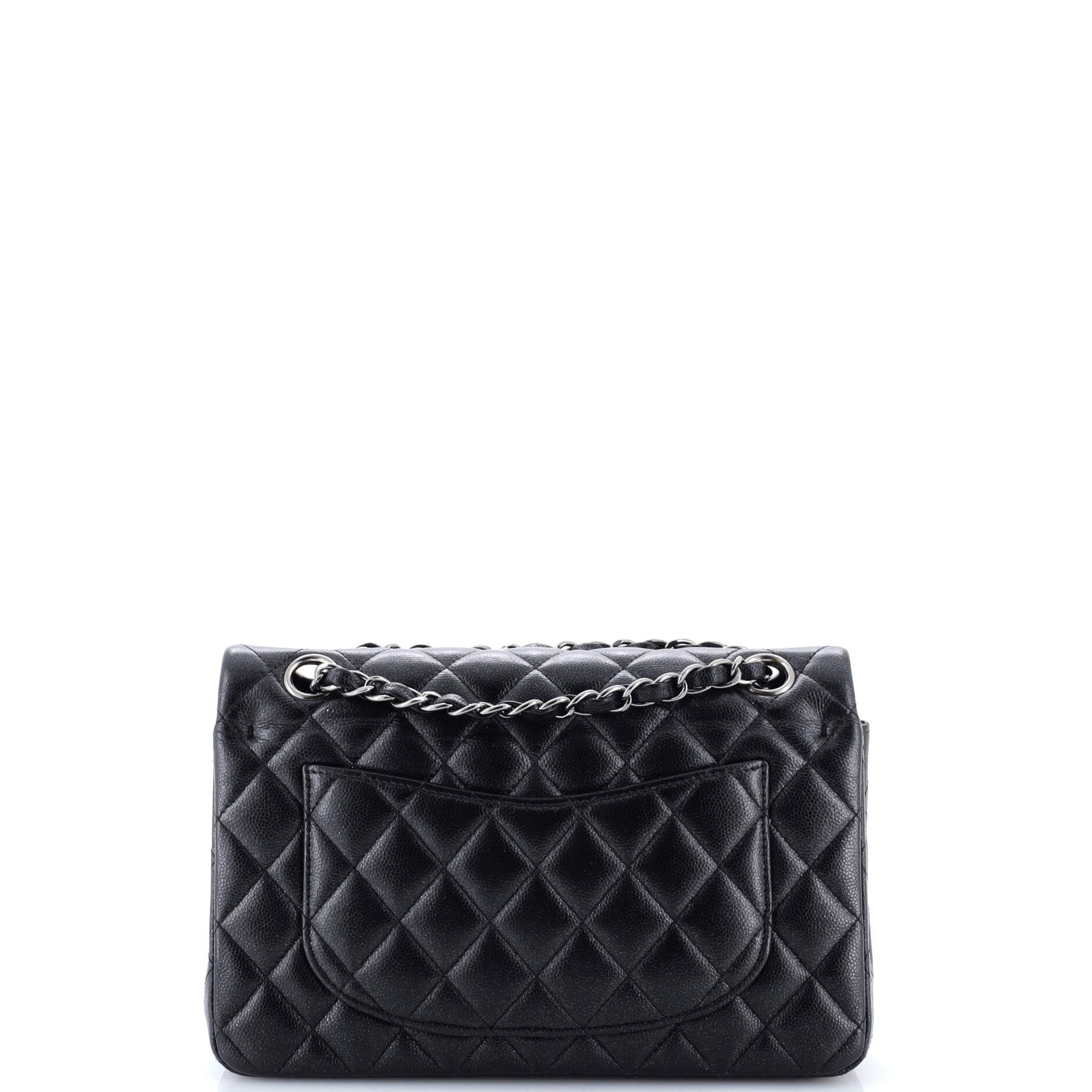 Classic Double Flap Bag Quilted Iridescent Caviar Small