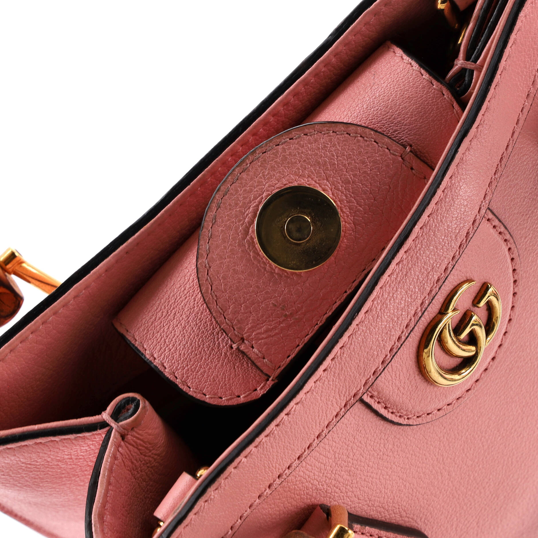 Diana NM Bamboo Handle Tote Leather Mini