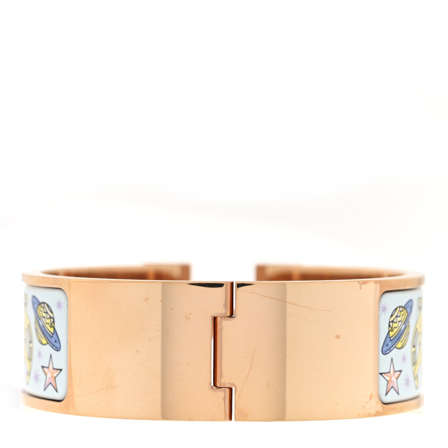 Enamel Printed Chorus Stellarum Wide Clic Clac H Bracelet PM Hypno