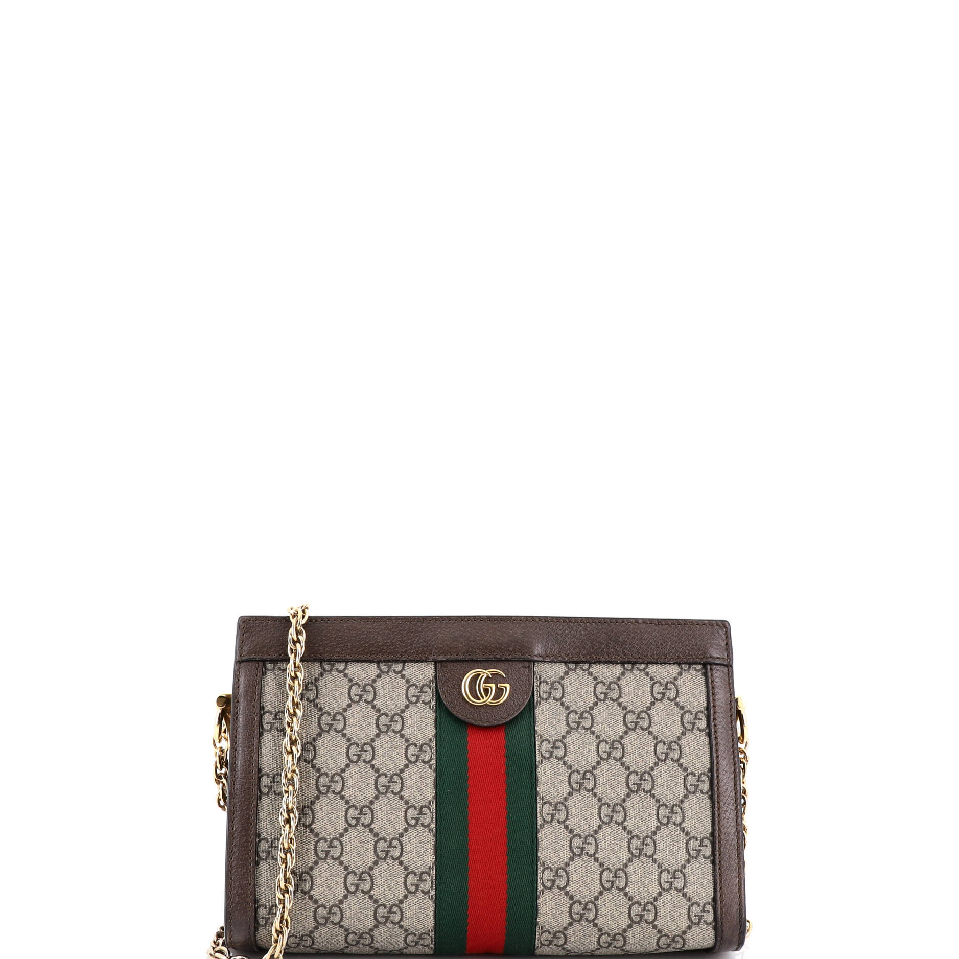Ophidia Chain Shoulder Bag GG Coated Canvas Small