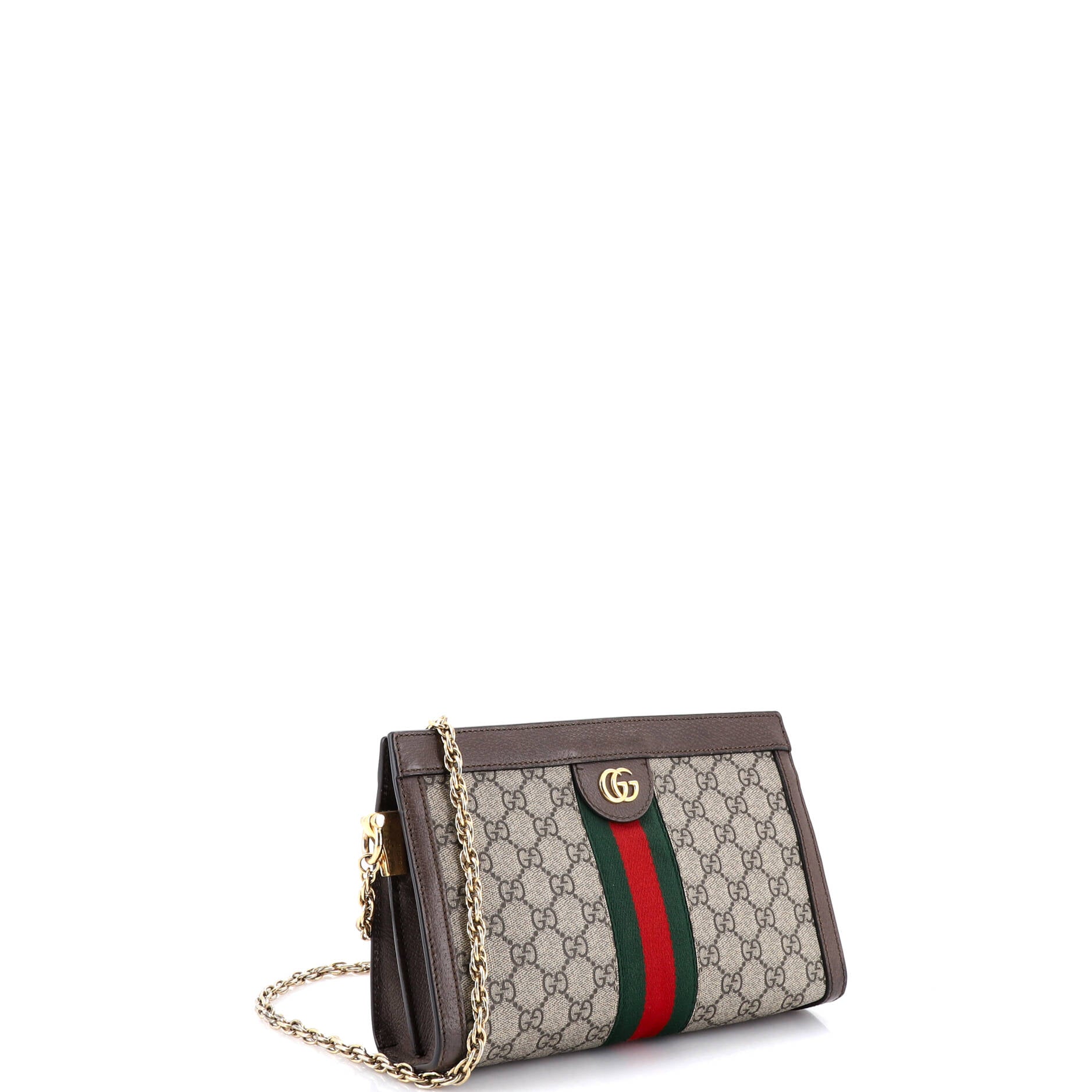 Ophidia Chain Shoulder Bag GG Coated Canvas Small