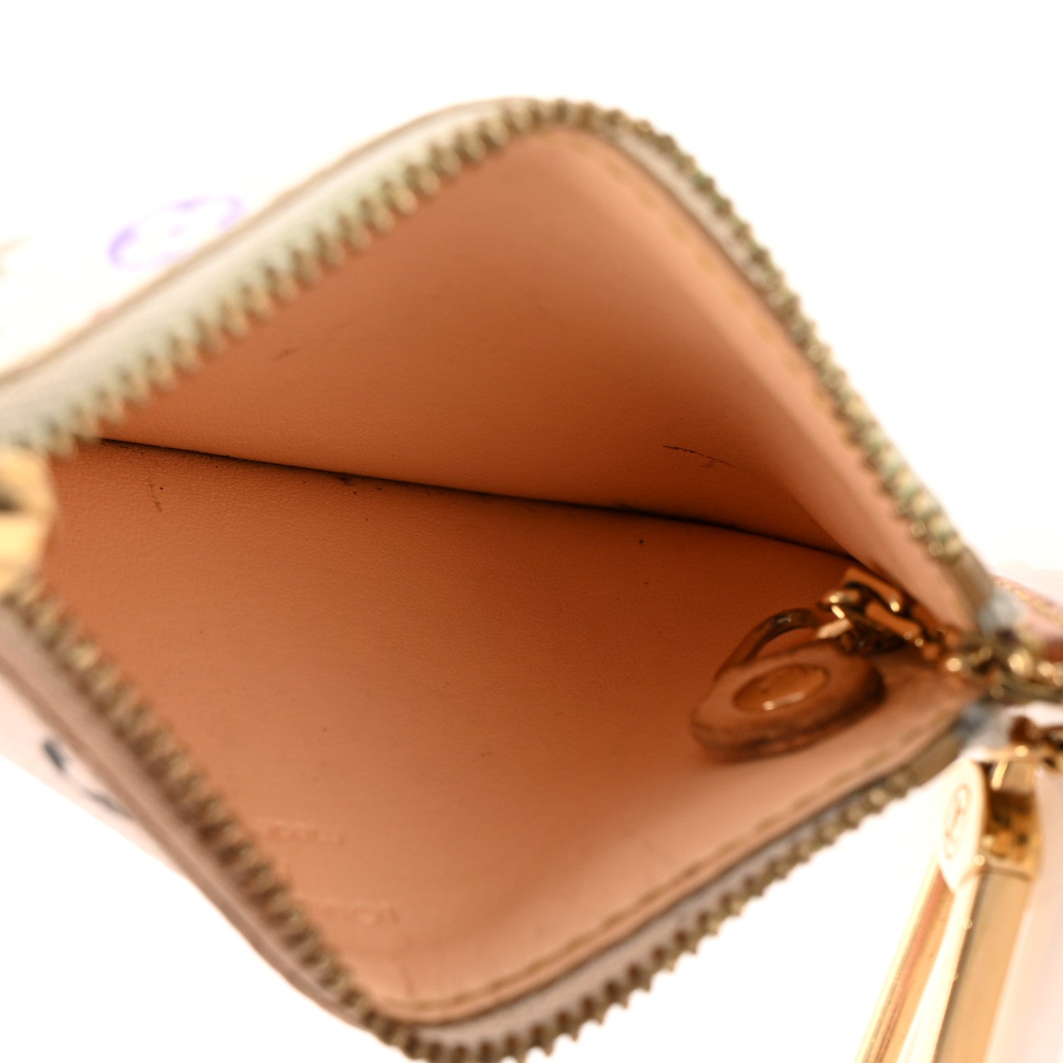 Monogram Multicolor Key Pouch White