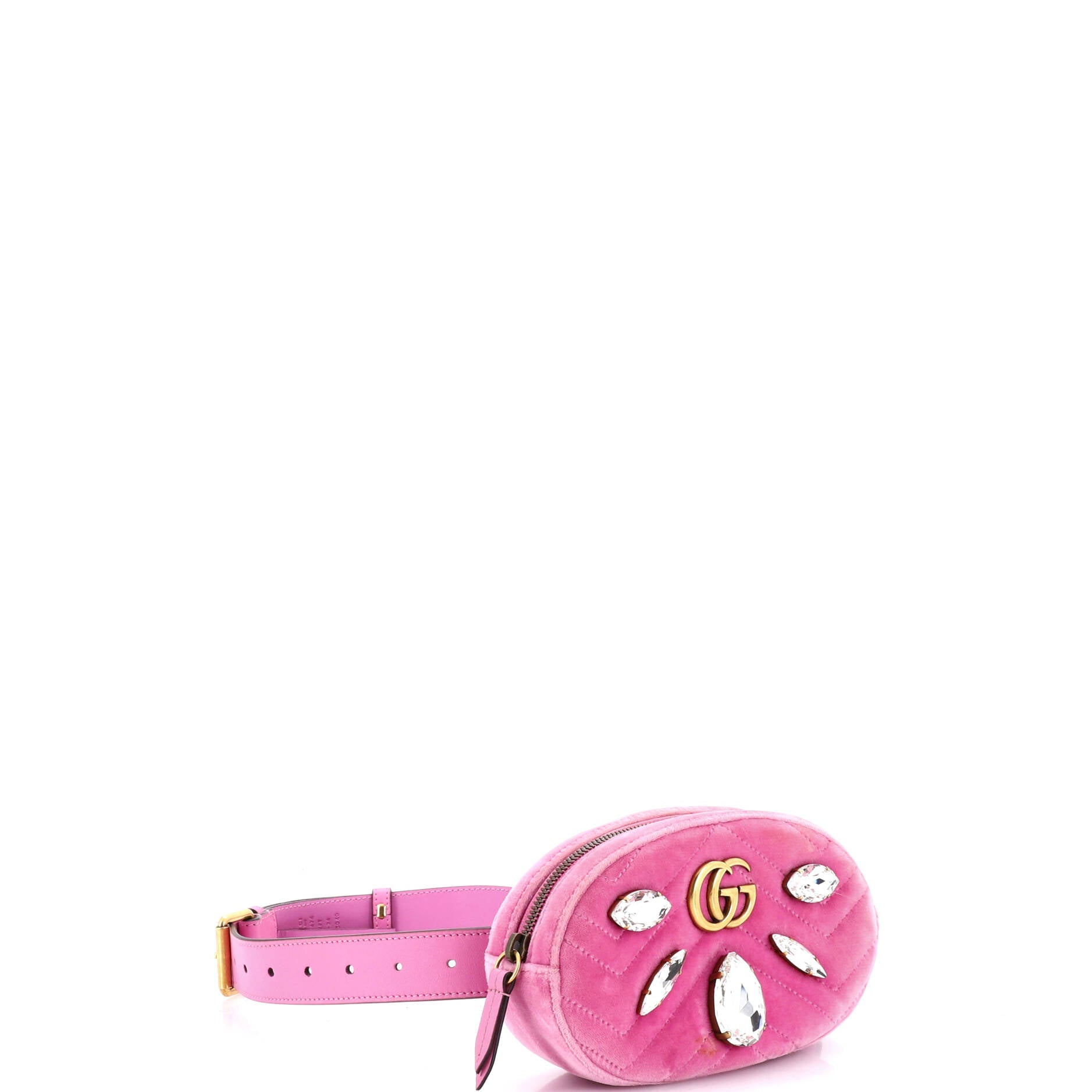 GG Marmont Belt Bag Embellished Matelasse Velvet