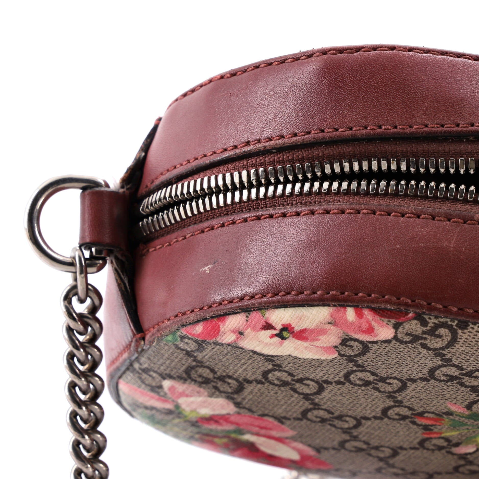 Chain Crossbody Bag Blooms Print GG Coated Canvas Mini