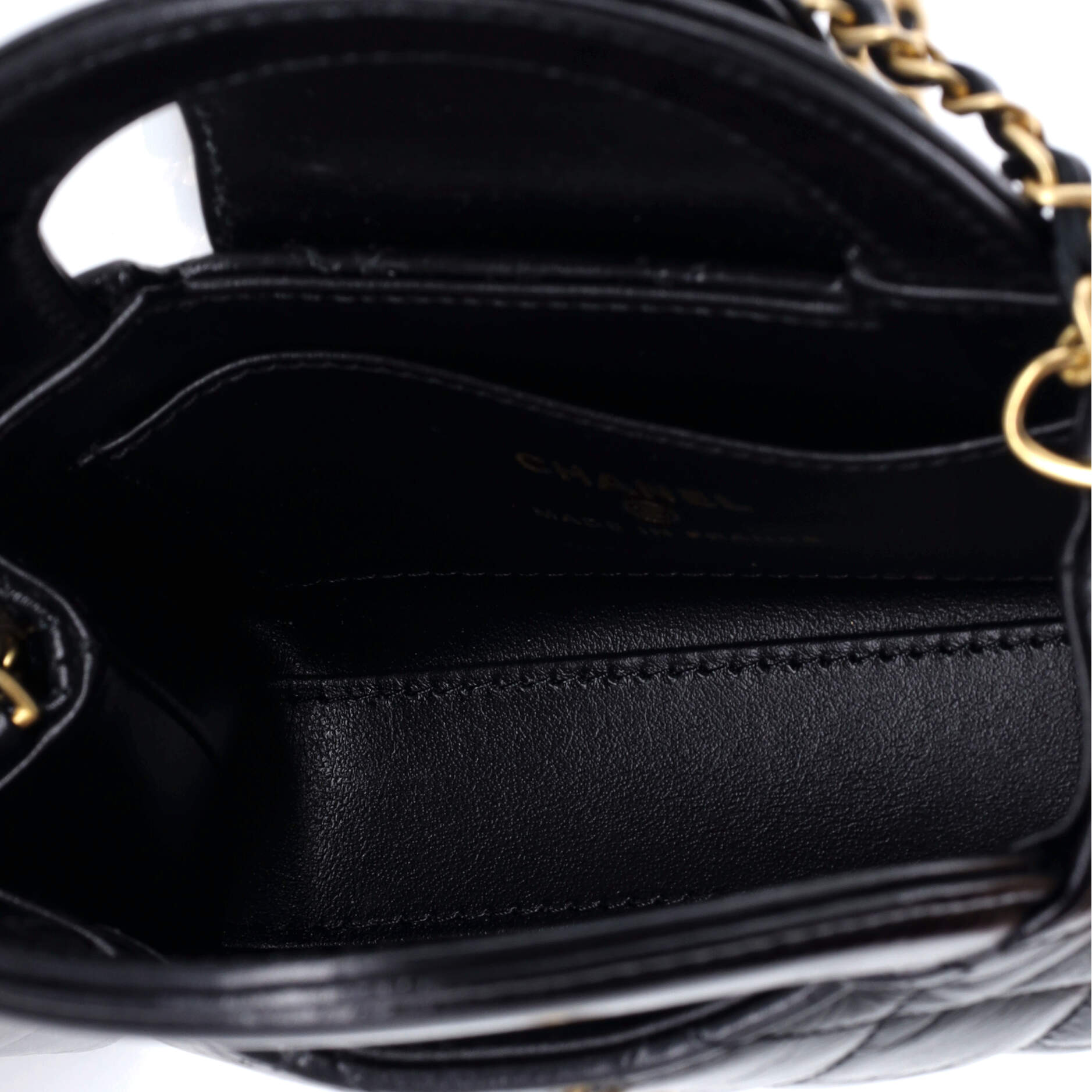 Kelly Top Handle Shopping Bag Quilted Shiny Aged Calfskin Nano