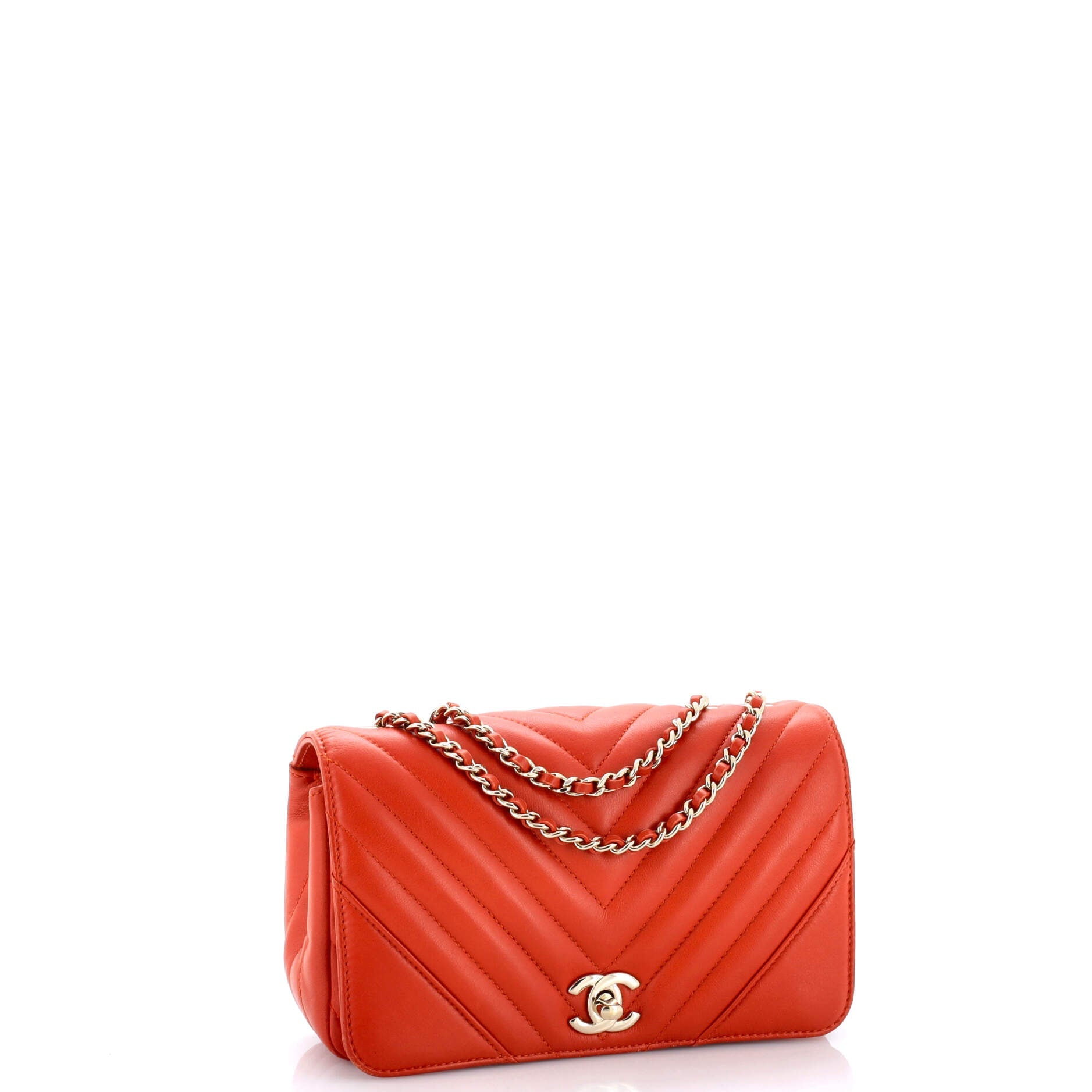 Statement Flap Bag Chevron Calfskin Mini