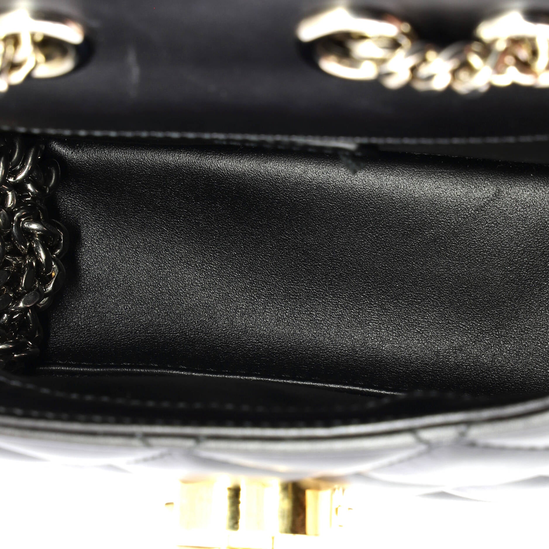Deco Chain Flap Bag Mixed Matelasse Leather Mini